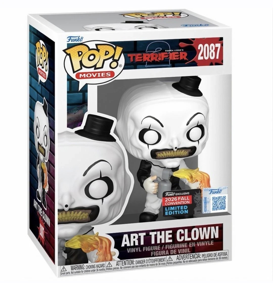 Funko Pop Art the Clown with Flamethrower NYCC 2026 Shared Sticker + PROTECTOR