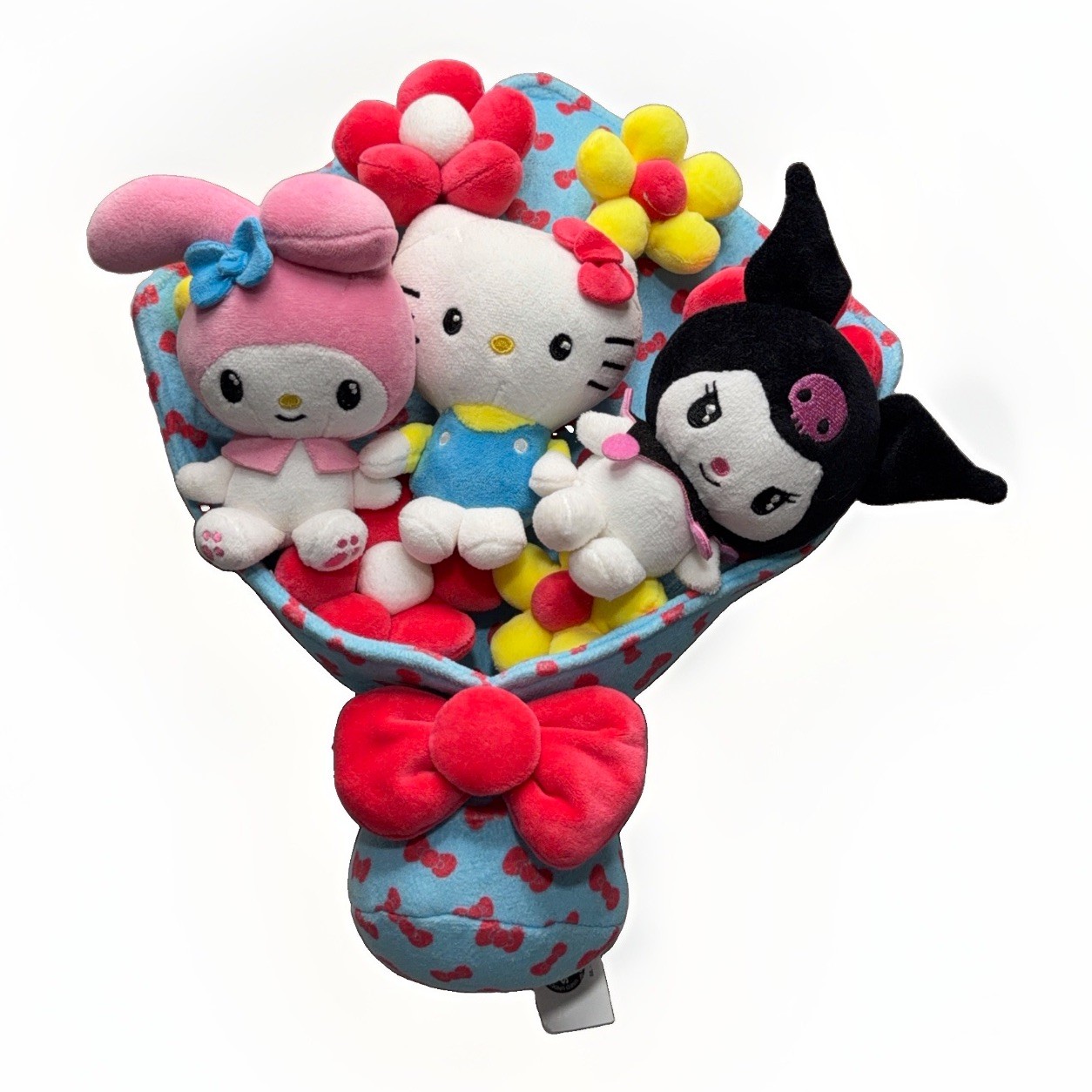 Jazwares Sanrio 12-Inch Plush Flower Bouquet Hello Kitty My Melody & Kuromi Cute Jazwares Sanrio 12-Inch Plush Flower Bouquet Hello Kitty My Melody & Kuromi Cute