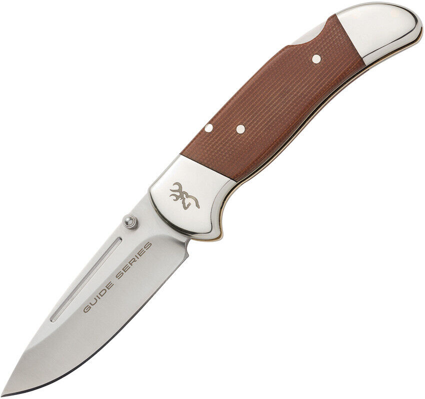 Browning Guide Series Lockback Micarta Handle Stainless Pocket Knife 0453