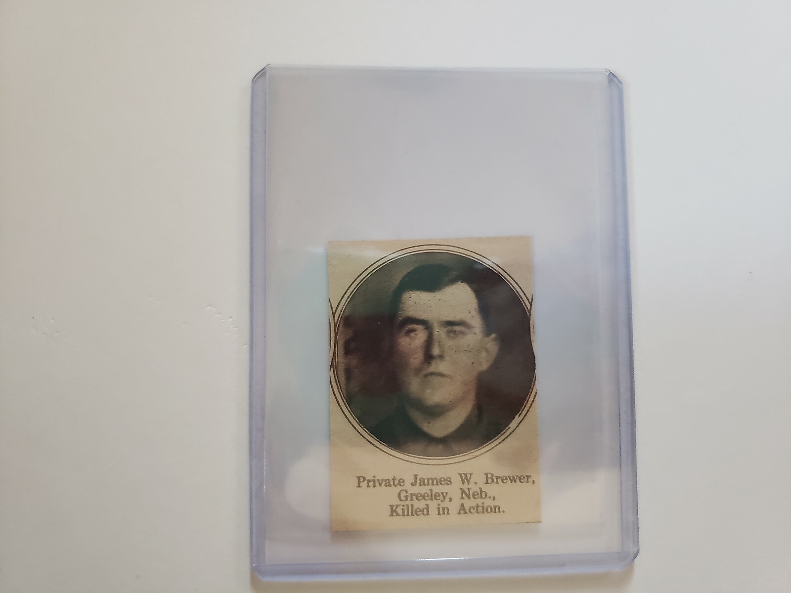 Private James W. Brewer Greeley Nebraska 1918 World War 1 WW1 Private James W. Brewer Greeley Nebraska 1918 World War 1 WW1