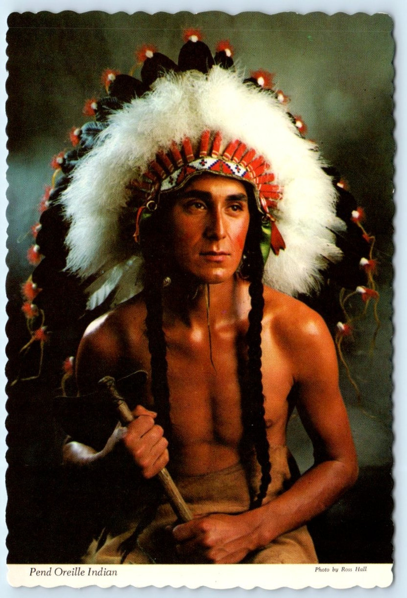 Pend Orielle Native American IDAHO 4x6 Postcard