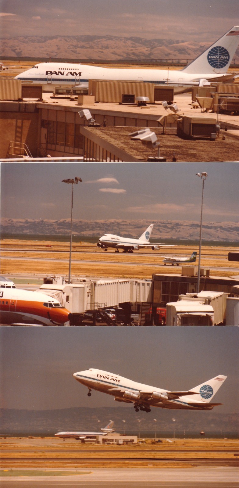 Vintage Photo LOT 1979 Boeing 747SP Pan Am Aircraft American Air PSA Airport Vintage Photo LOT 1979 Boeing 747SP Pan Am Aircraft American Air PSA Airport