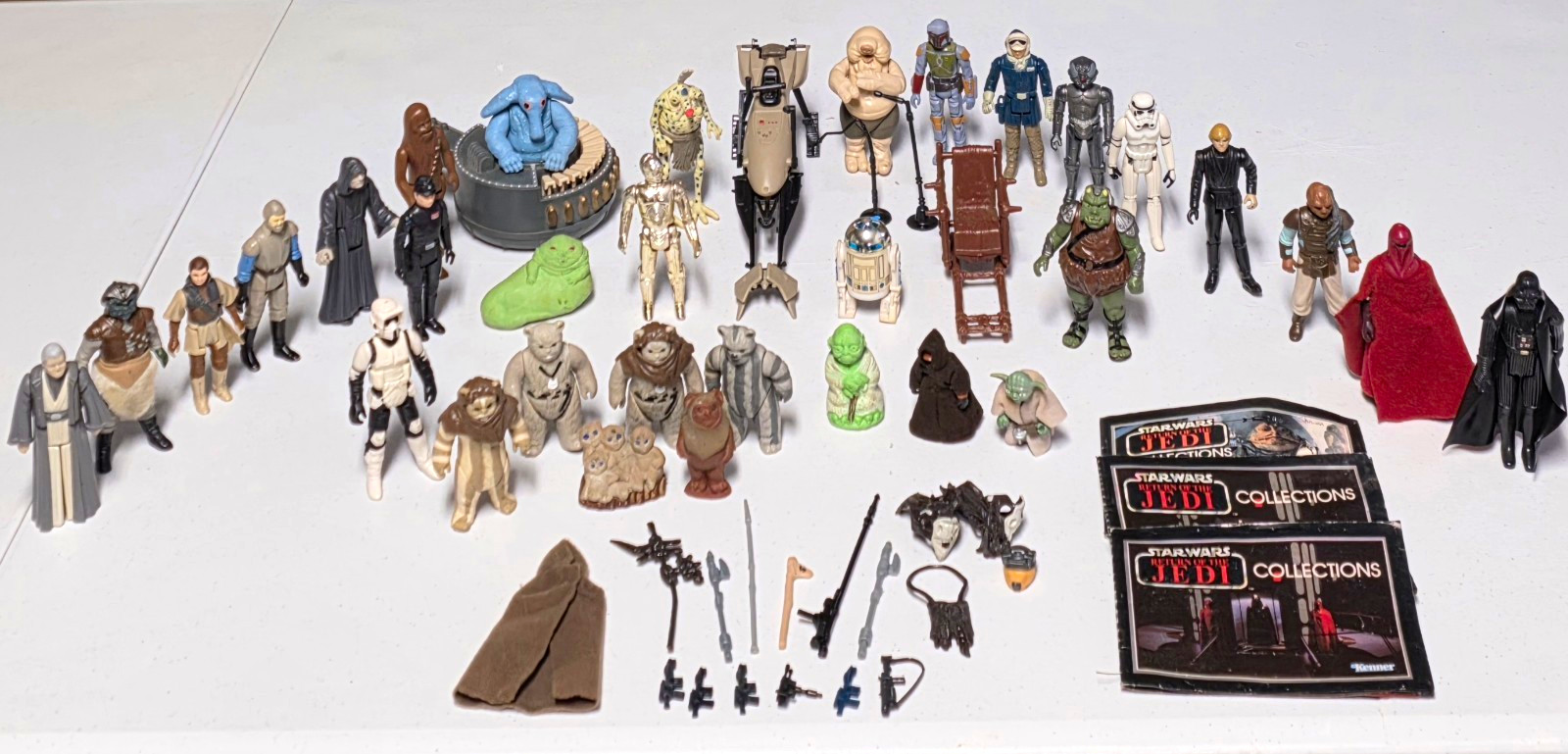 Vintage 1980's Kenner Star Wars Mixed Lot Figures w/ Accessories Vader Luke Fett Vintage 1980's Kenner Star Wars Mixed Lot Figures w/ Accessories Vader Luke Fett
