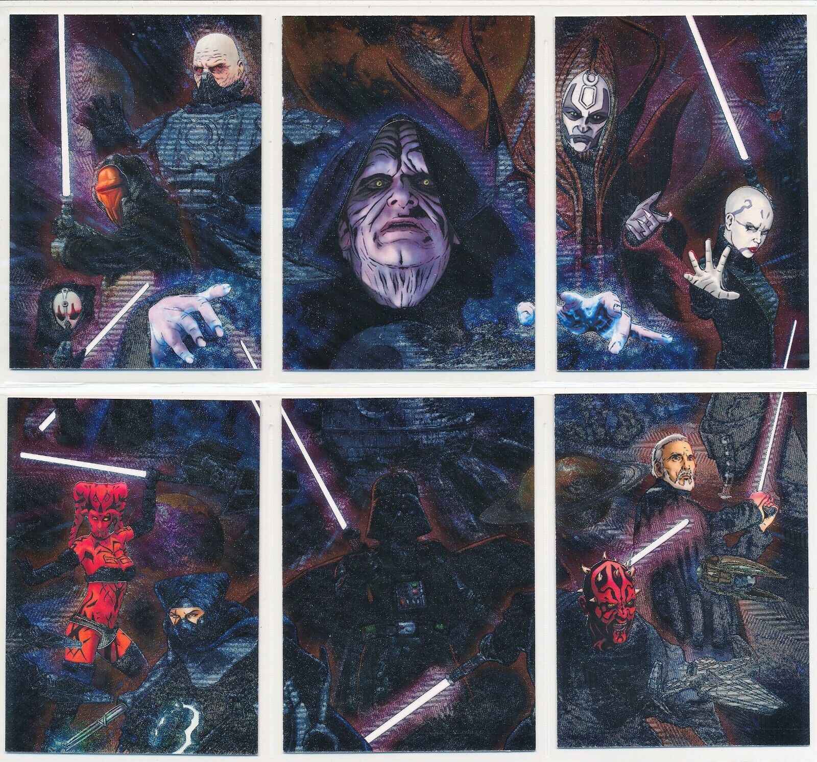2012 Topps Star Wars Galaxy Series 7 Etched-Foil Chase set of 6 cards