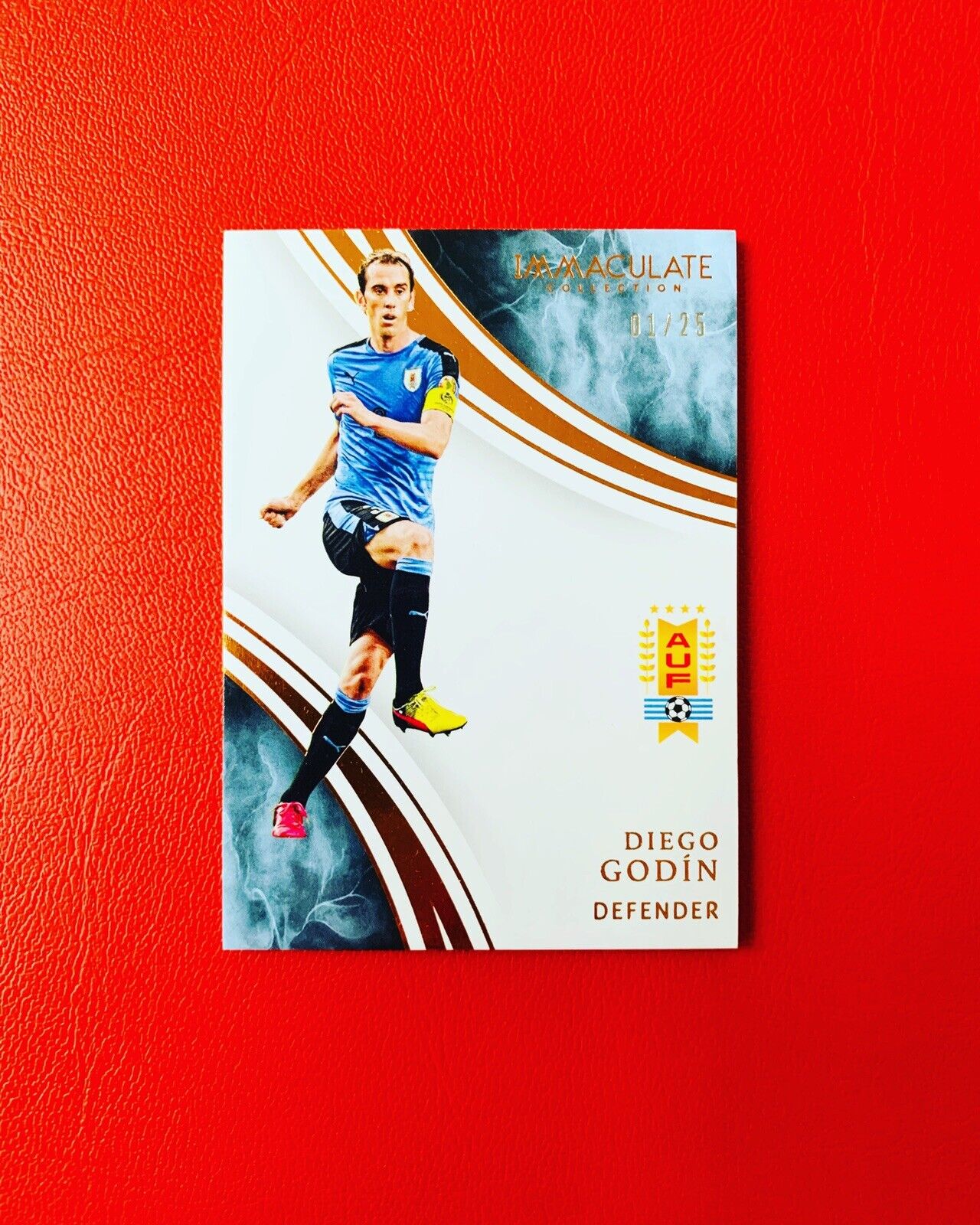 Panini 2017 Immaculate soccer Uruguay Diego Godin 1/25 Trading Card