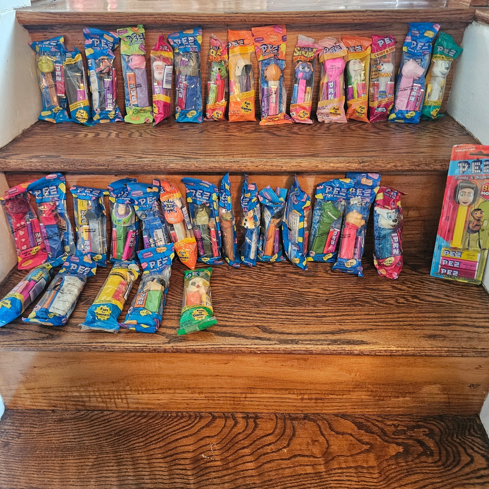 Huge Lot 30 Sealed Vintage PEZ Dispensers Polybags - Toy Story, Shrek, NASCAR, H Huge Lot 30 Sealed Vintage PEZ Dispensers Polybags - Toy Story, Shrek, NASCAR, H