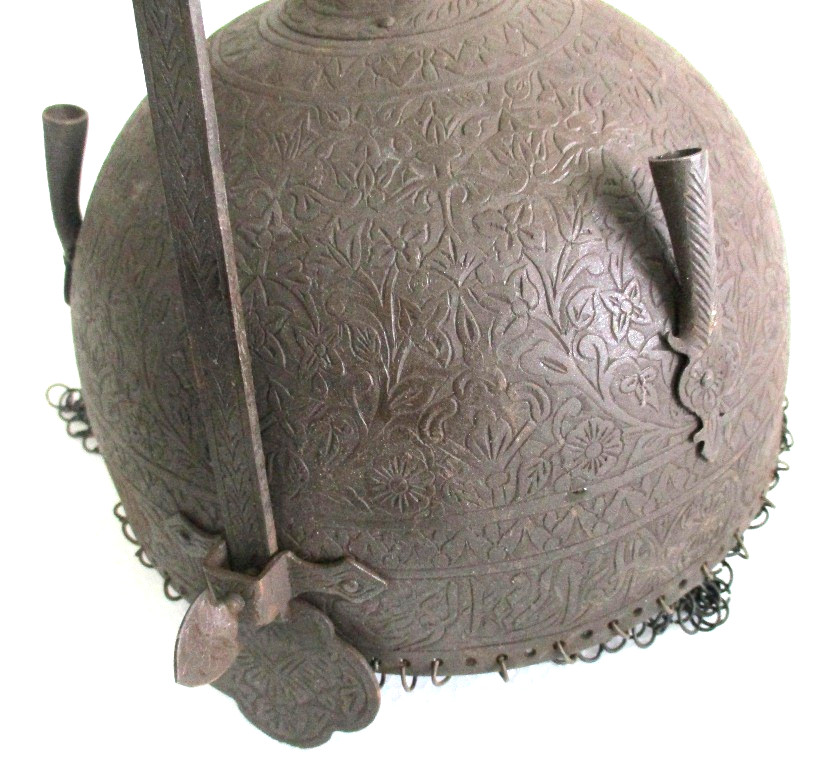 ORNATE WARRIOR HELMET NOSE GUARD CHAIN MAIL ANTIQUE ORNATE WARRIOR HELMET NOSE GUARD CHAIN MAIL ANTIQUE