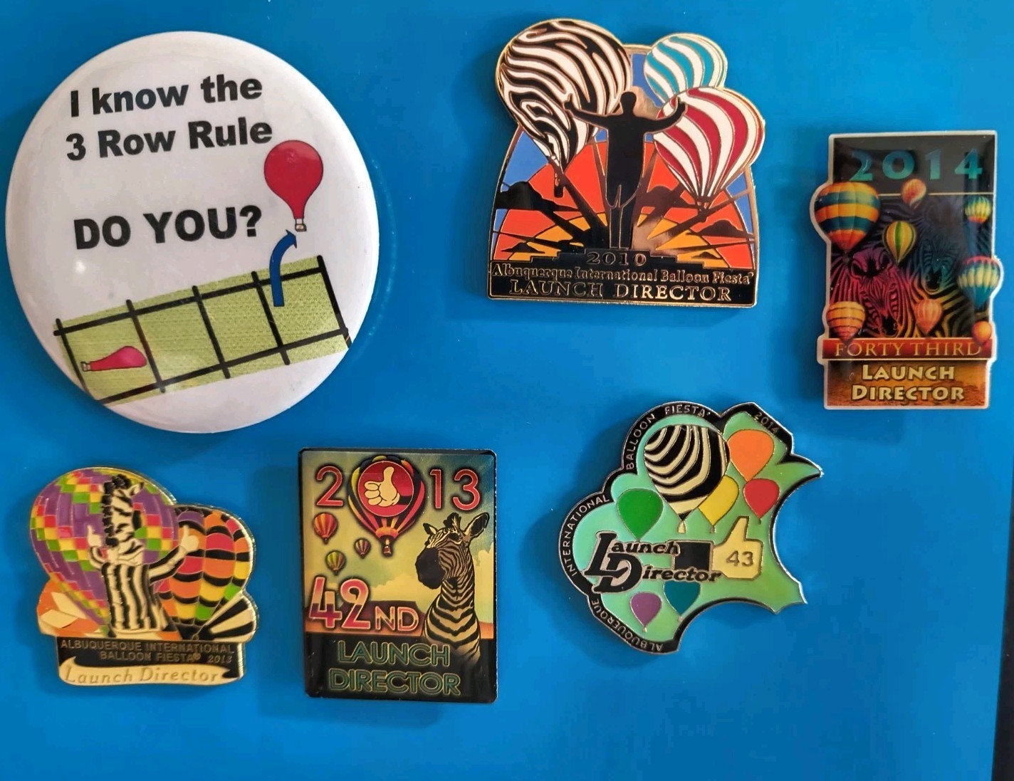 Albuquerque International Balloon Fiesta Official Launch Director Pin Set x5 ๐ Albuquerque International Balloon Fiesta Official Launch Director Pin Set x5 ๐