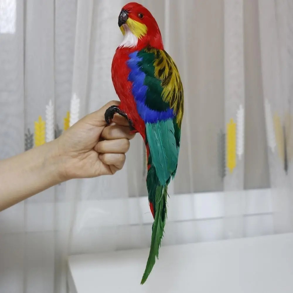 Artificial Parrot Figurines Feather Parrot Macaw Large Simulation Parrot Statue