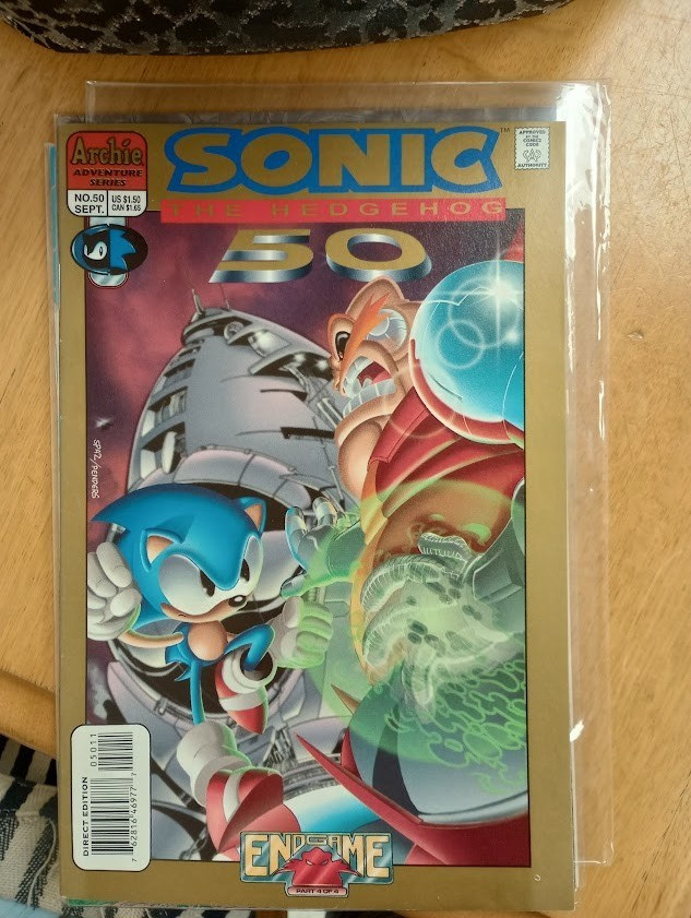 Vtg 1997 Archie SONIC THE HEDGEHOG #50 Endgame 4 of 4 COMIC Direct Edition