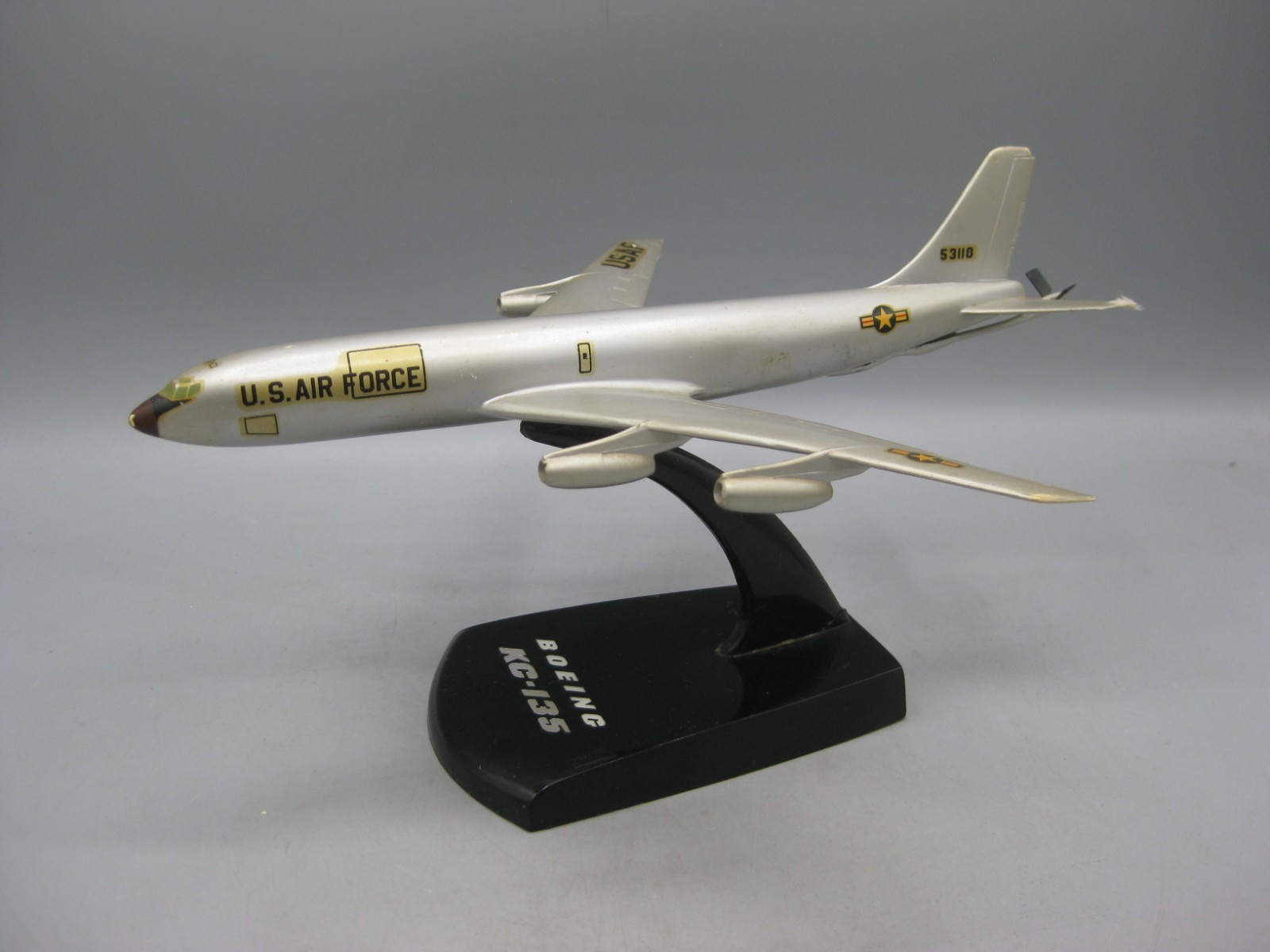 Vtg 50's Topping USAF Boeing KC-135 Stratotanker Airplane Desktop Display Model Vtg 50's Topping USAF Boeing KC-135 Stratotanker Airplane Desktop Display Model
