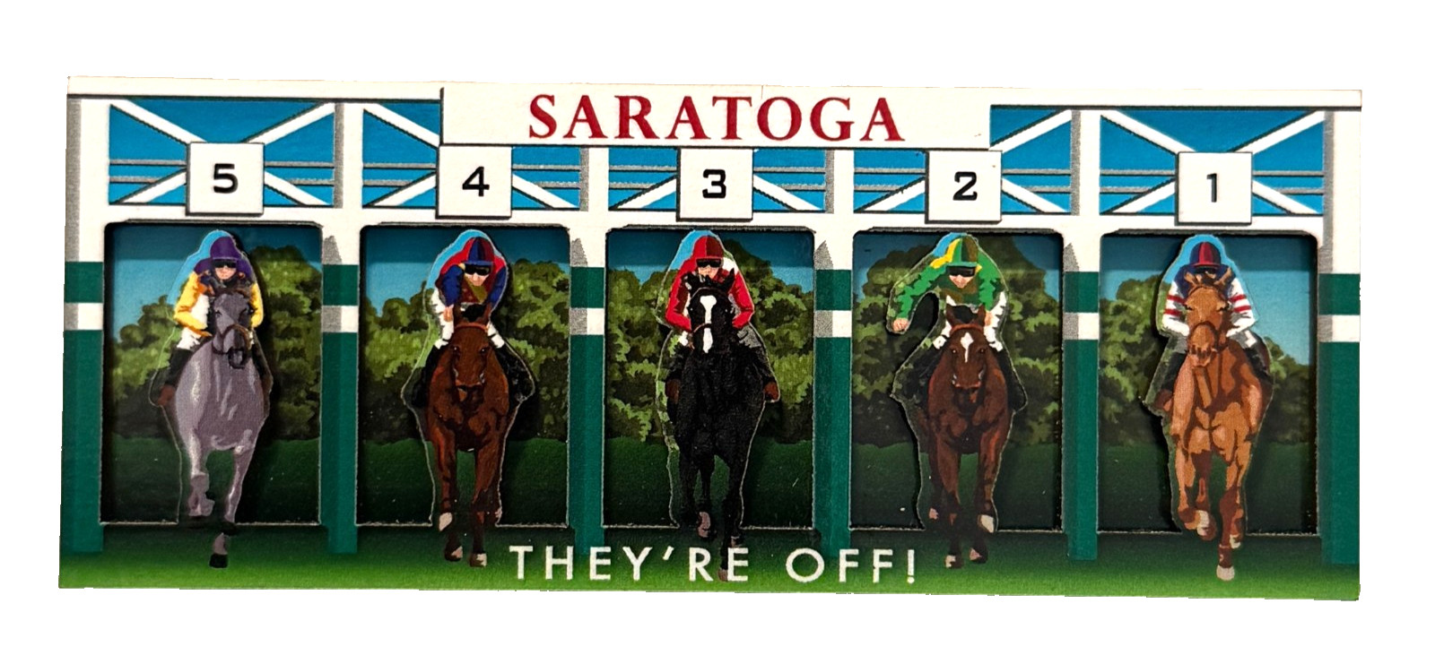 Saratoga Racetrack They’re Off Horse Racing Magnet New York Magnet Saratoga Racetrack They’re Off Horse Racing Magnet New York Magnet