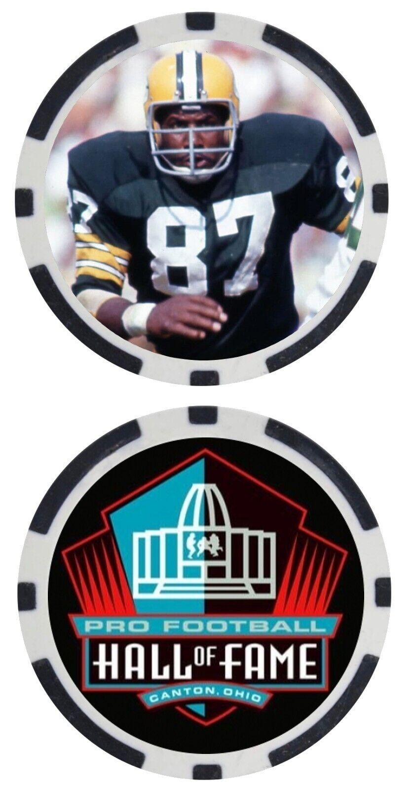 WILLIE DAVIS - PRO FOOTBALL HALL OF FAMER - COLLECTIBLE POKER CHIP