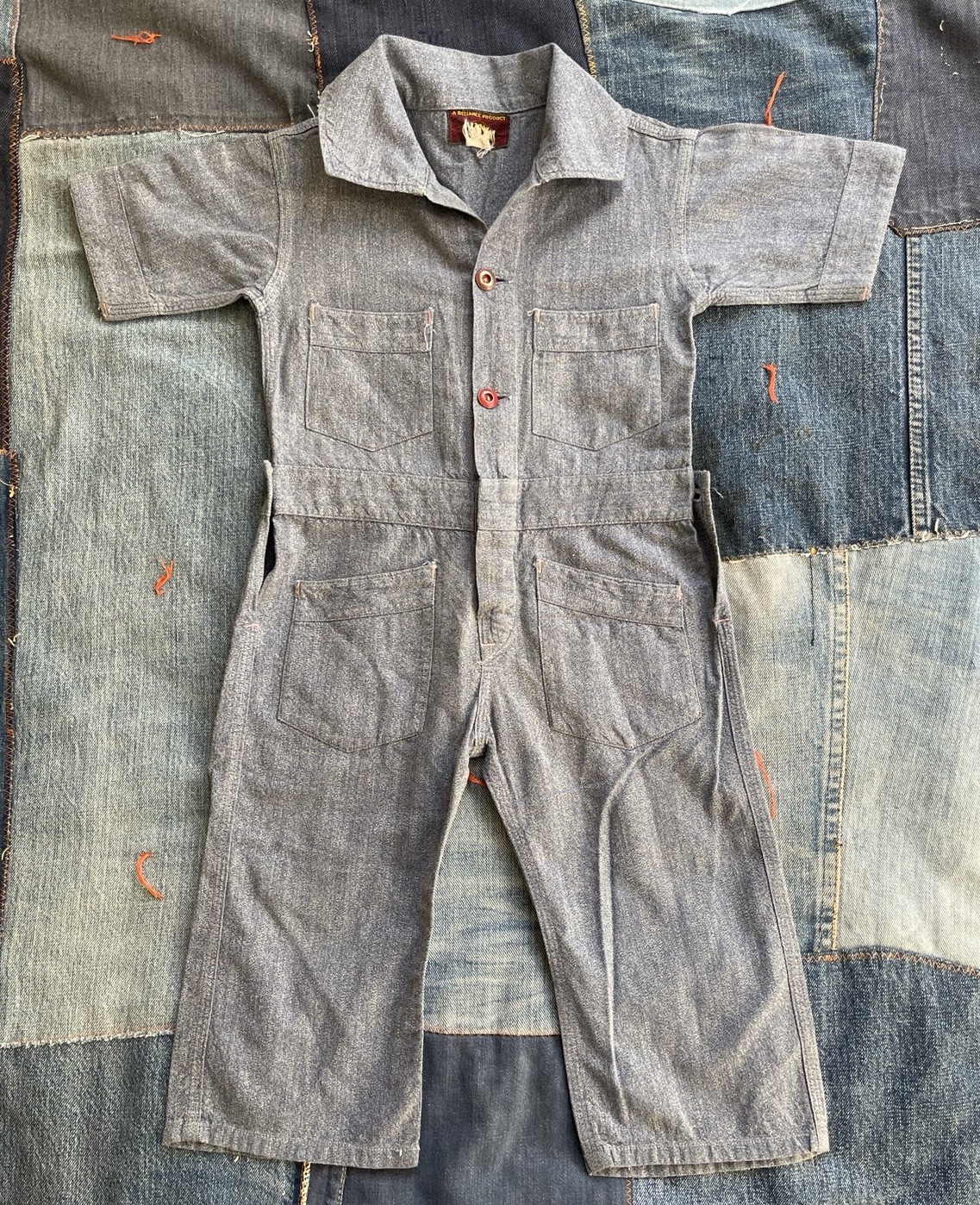 Vintage 30s 40s Big Yank Junior Salt And Pepper Blue Coveralls Playsuit Youth Vintage 30s 40s Big Yank Junior Salt And Pepper Blue Coveralls Playsuit Youth