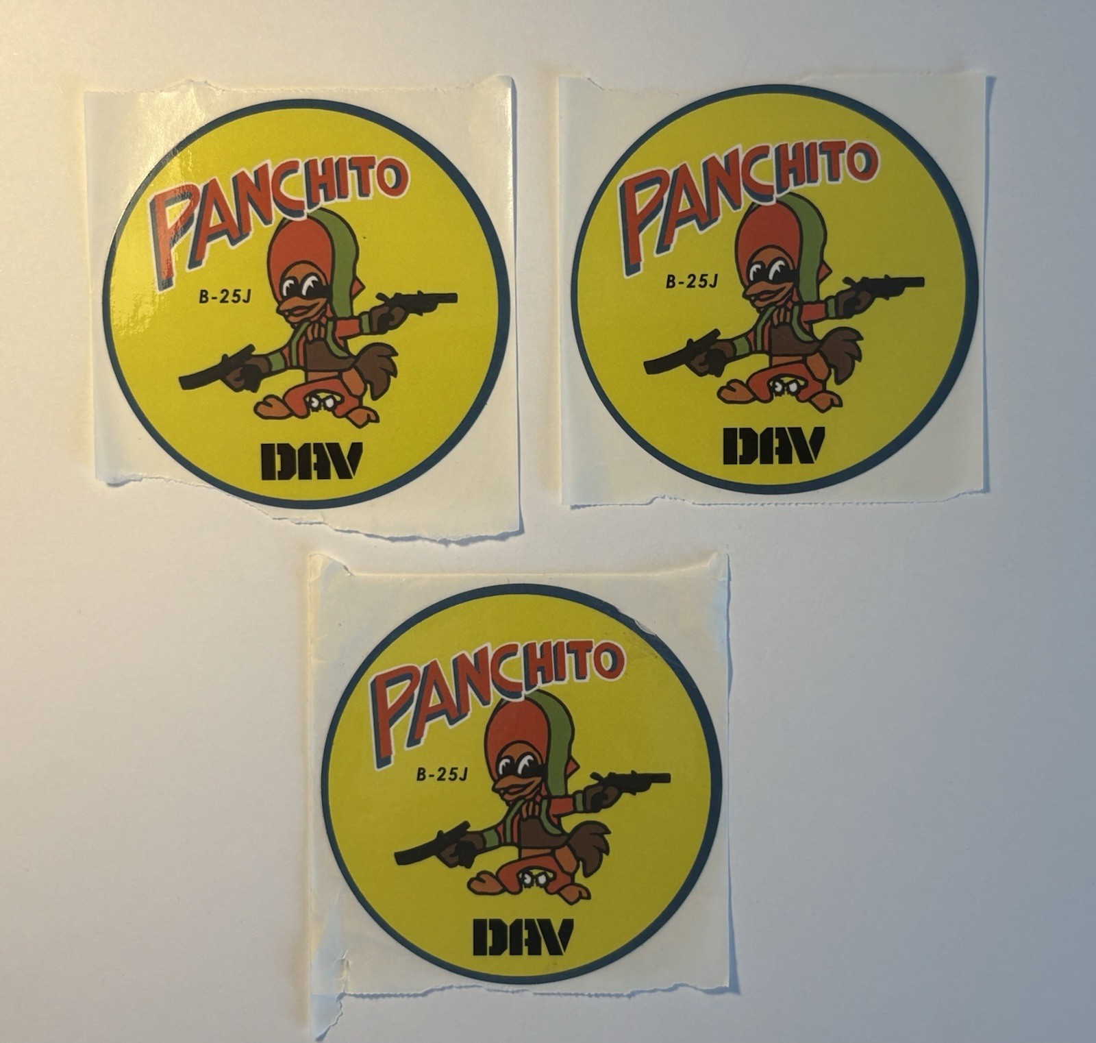 (3) USAF B25J Mitchell Bomber “Panchito” 3in Stickers - Aviation Collectible NEW (3) USAF B25J Mitchell Bomber “Panchito” 3in Stickers - Aviation Collectible NEW