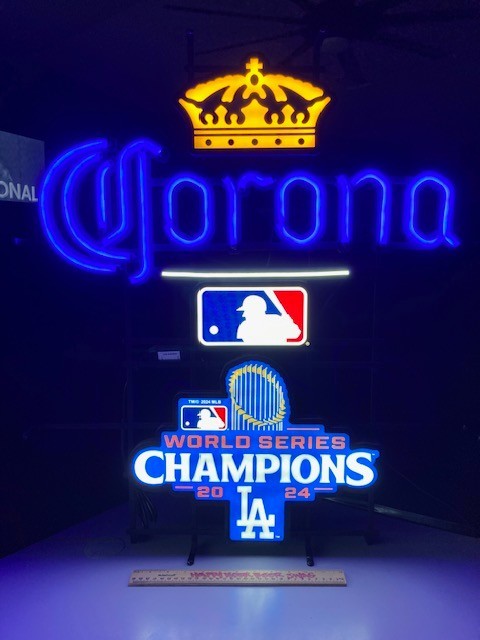 🌟 Corona 2024 LA Dodgers World Series Baseball MLB LED Beer Bar Sign Light