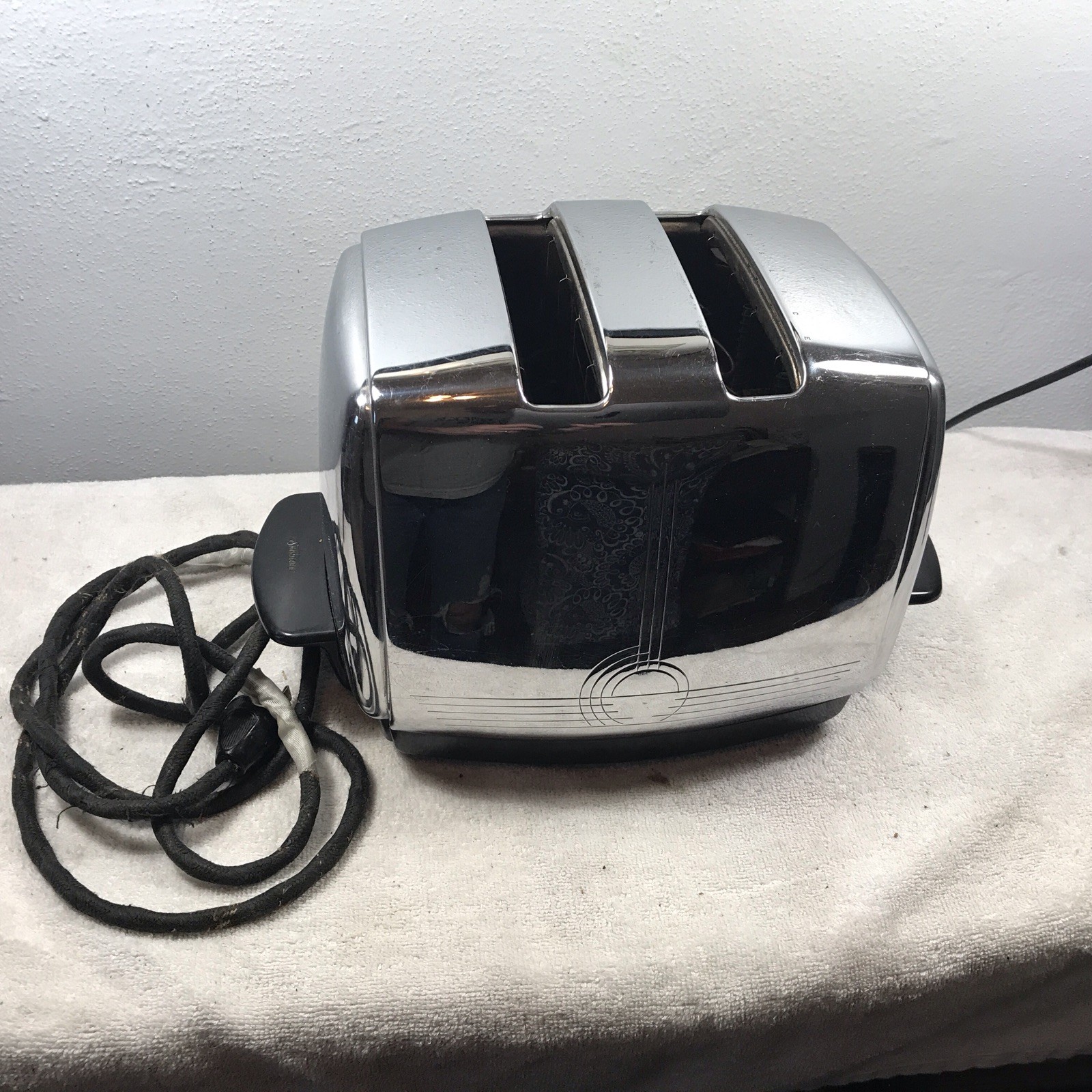 Vtg Sunbeam Model T-20 Radiant Control Toaster Chrome USA Deco Tested Vtg Sunbeam Model T-20 Radiant Control Toaster Chrome USA Deco Tested