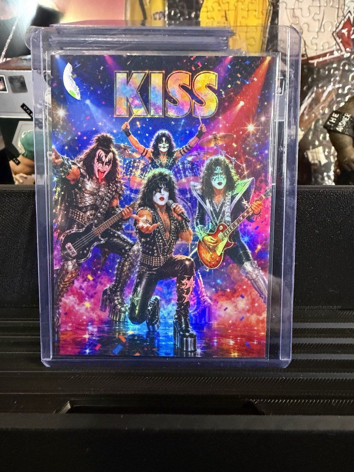 Kiss CUSTOM Novelty Refractor Art Card. Kiss CUSTOM Novelty Refractor Art Card.