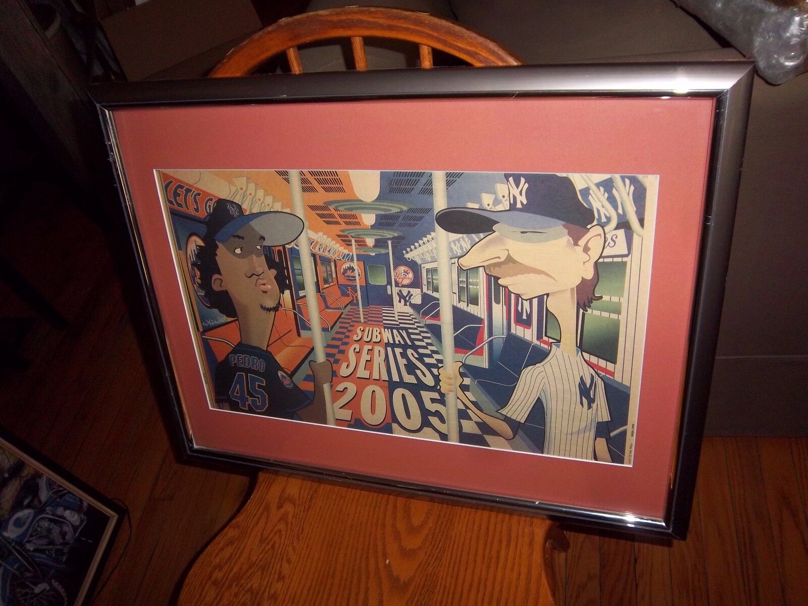 NY NYC SUBWAY SERIES METS YANKEES DAILY NEWS FRAMED CLASSIC SPORT COLLECTIBLE 