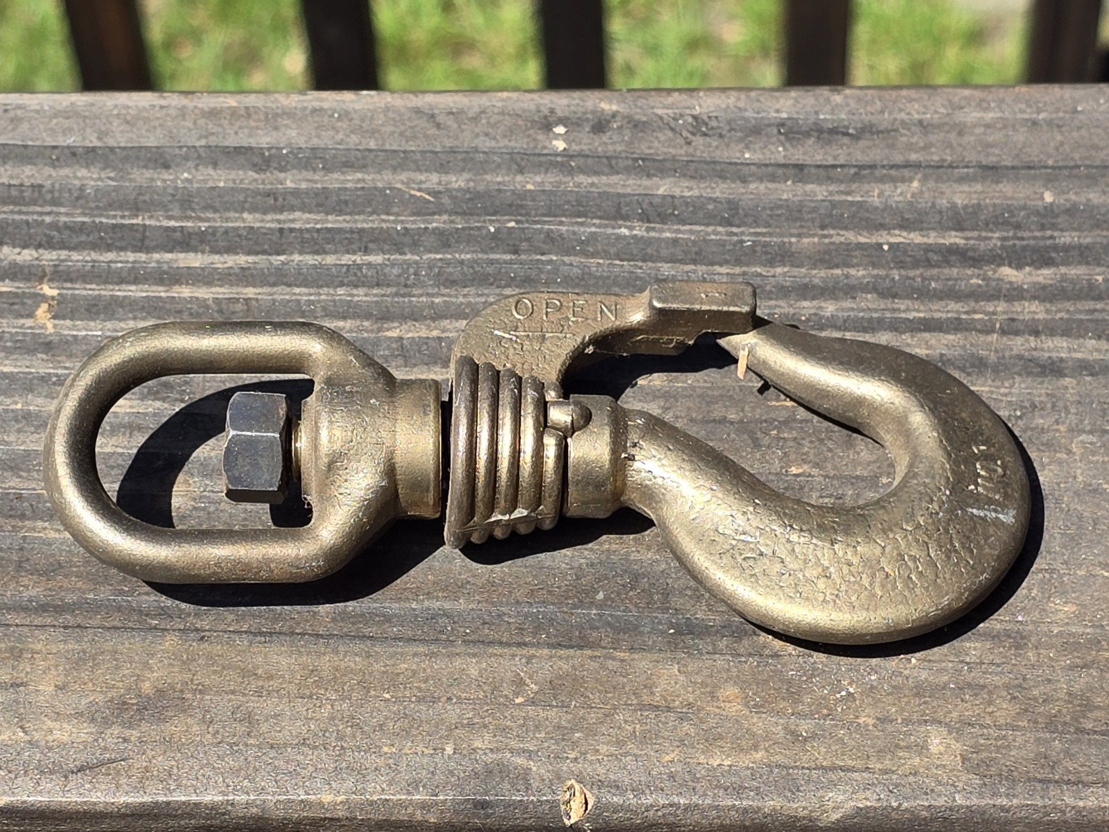 Vintage E.D. BULLARD S.F. BRONZE Brass SAFETY HOOK Swivel No. 1 Vintage E.D. BULLARD S.F. BRONZE Brass SAFETY HOOK Swivel No. 1
