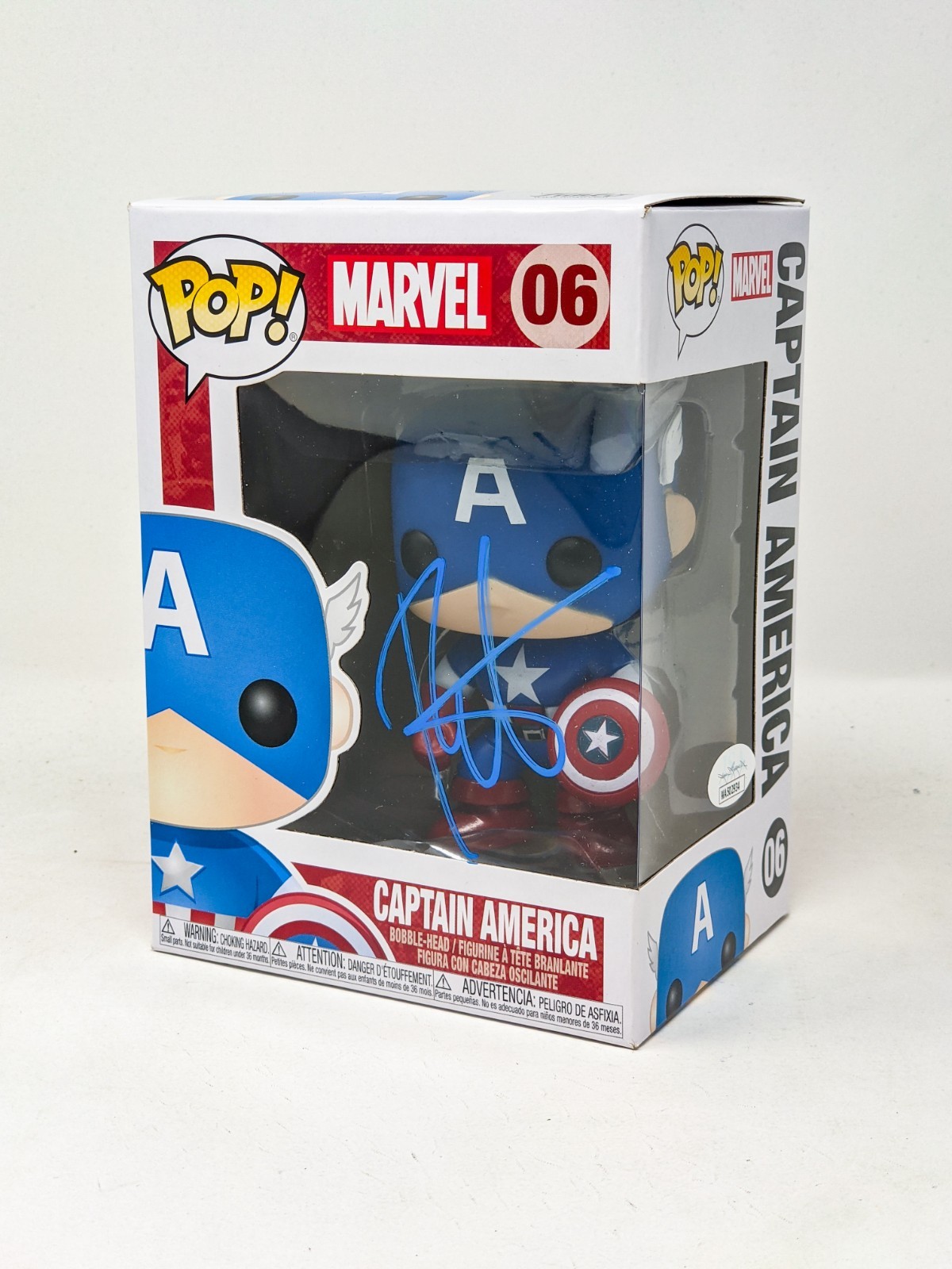 Roger Craig Smith Marvel Captain America #06 Signed Funko Pop JSA Autograph