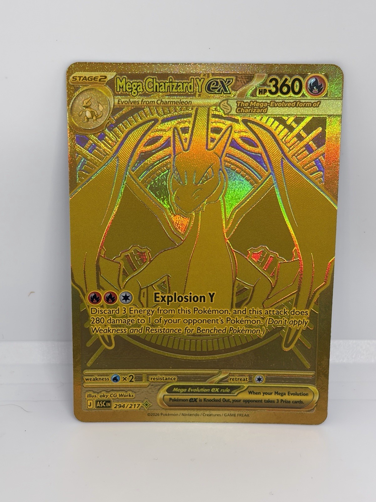 Nintendo Pokémon TCG Evolutions Mega Charizard Y EX 294/217 Secret Rare Foil NM
