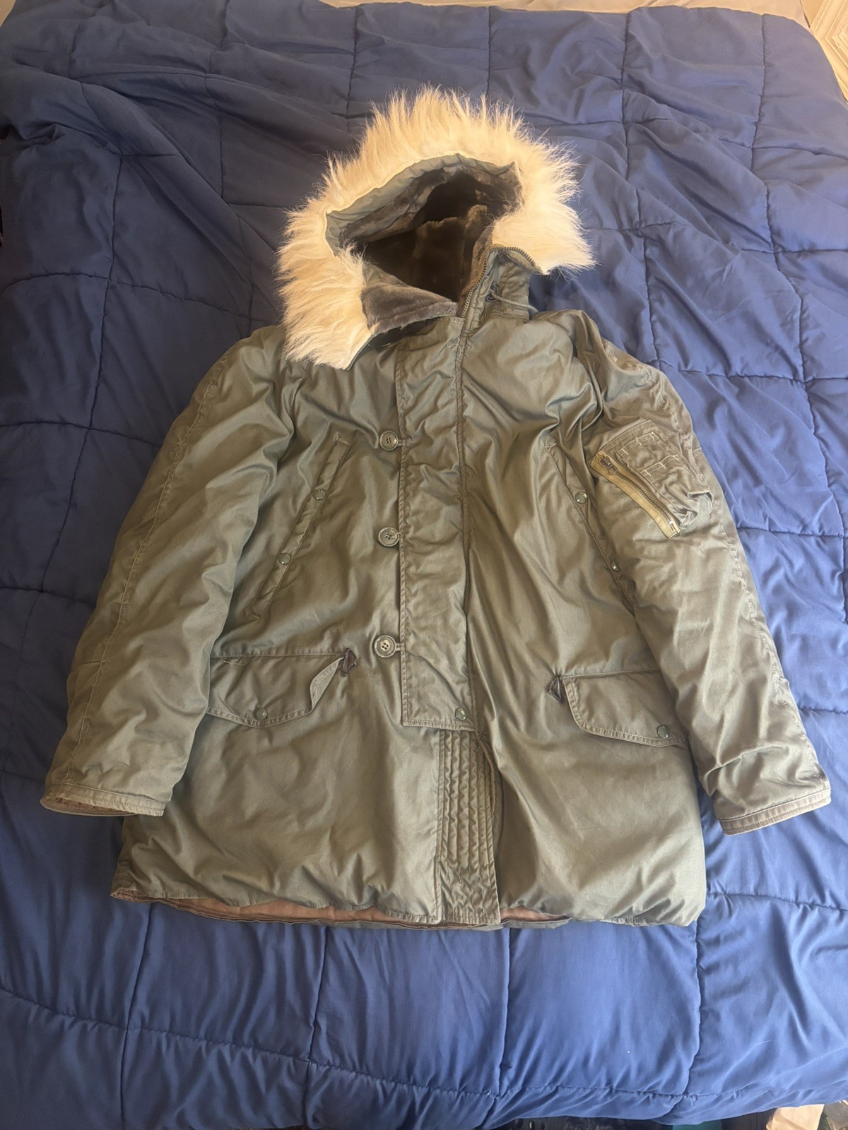 Size Large - Vintage US USAF 1981 Workroom For Designers INC N3B Parka Jacket Size Large - Vintage US USAF 1981 Workroom For Designers INC N3B Parka Jacket