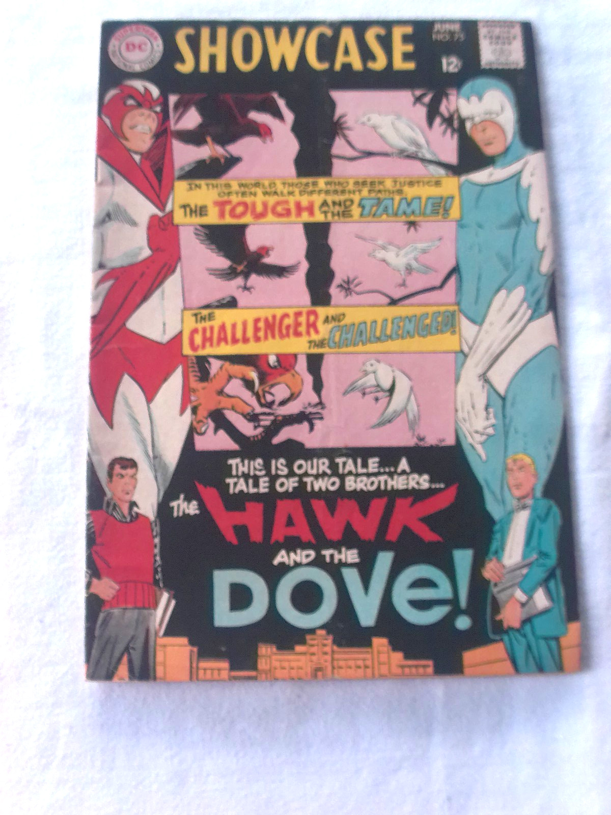 Showcase #75 DC Comic Hawk and Dove 1968 VG Origin & 1st Appearance Showcase #75 DC Comic Hawk and Dove 1968 VG Origin & 1st Appearance