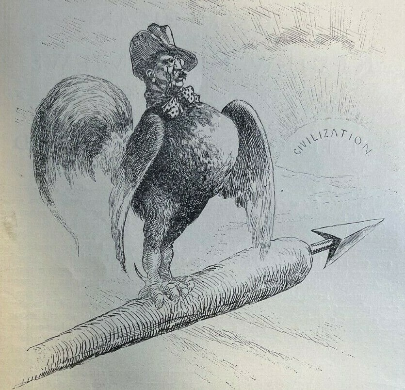 1910 Vintage Magazine Illustration Theodore Roosevelt As Chantecler 1910 Vintage Magazine Illustration Theodore Roosevelt As Chantecler