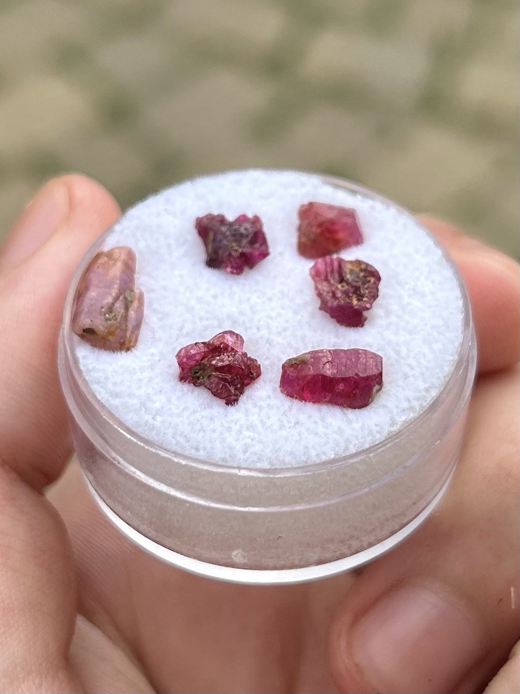 Burmese Red/Pink Ruby Crystal Specimens Lot 8.70 Ct Burmese Red/Pink Ruby Crystal Specimens Lot 8.70 Ct