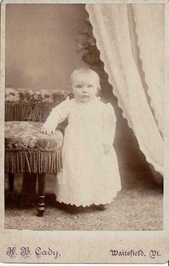 Clifford Raymond Kyle Cabinet Photo of Baby - Waitsfield, Vermont