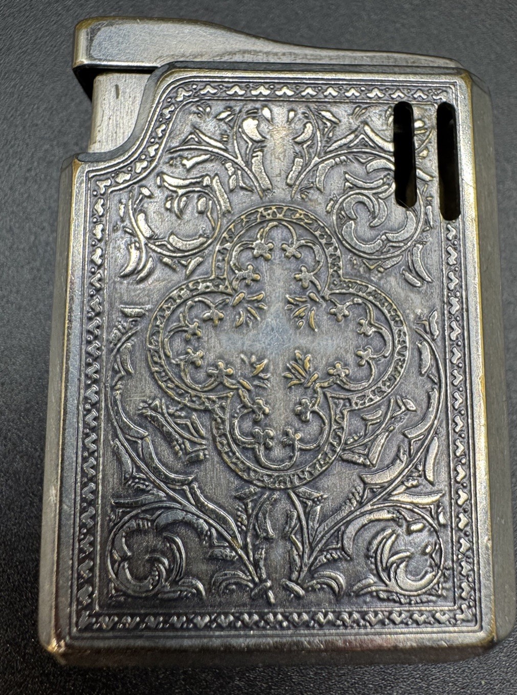 Vintage Colibri Japan Lighter Ornate Scroll Works AS IS - Unique Smaller Size Vintage Colibri Japan Lighter Ornate Scroll Works AS IS - Unique Smaller Size
