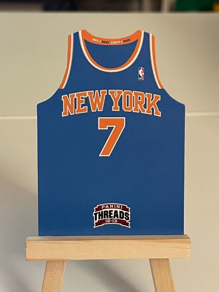 2012-13 Carmelo Anthony Panini Threads #7 New York Knicks Blue Die-Cut Jersey