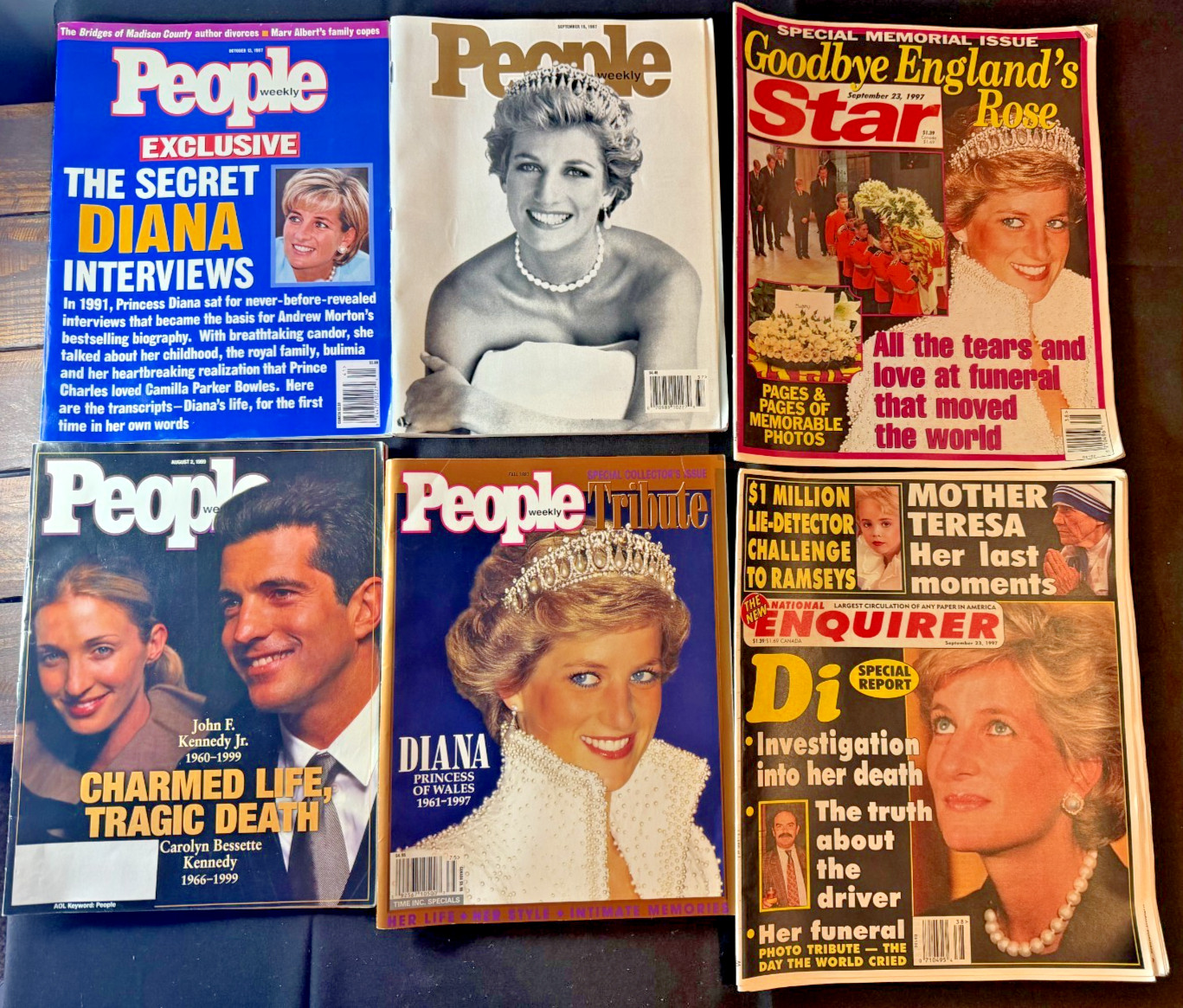 1997 Vintage Princess Diana Memorial Magazine Lot of 6 People Star Enquirer 1997 Vintage Princess Diana Memorial Magazine Lot of 6 People Star Enquirer