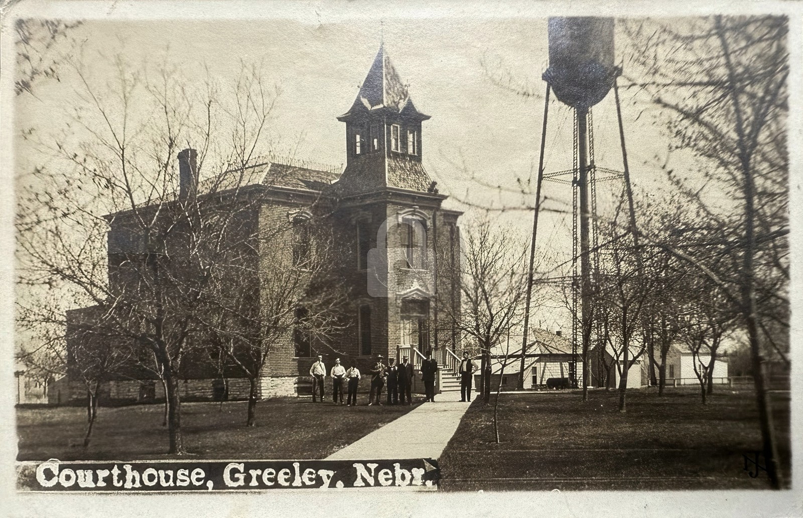 Greeley Nebraska Co Courthouse John Nelson c1910 RPPC Photo Postcard COPY Greeley Nebraska Co Courthouse John Nelson c1910 RPPC Photo Postcard COPY