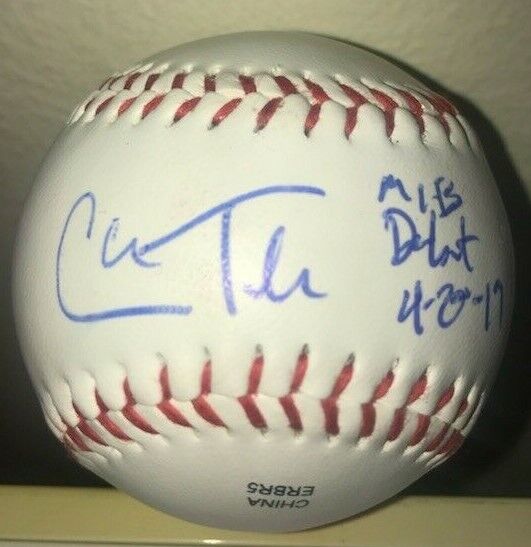 COLE TUCKER PITTSBURGH PIRATES STAR SIGNED OFFICIAL LEAGUE BASEBALL INSC. +PROOF