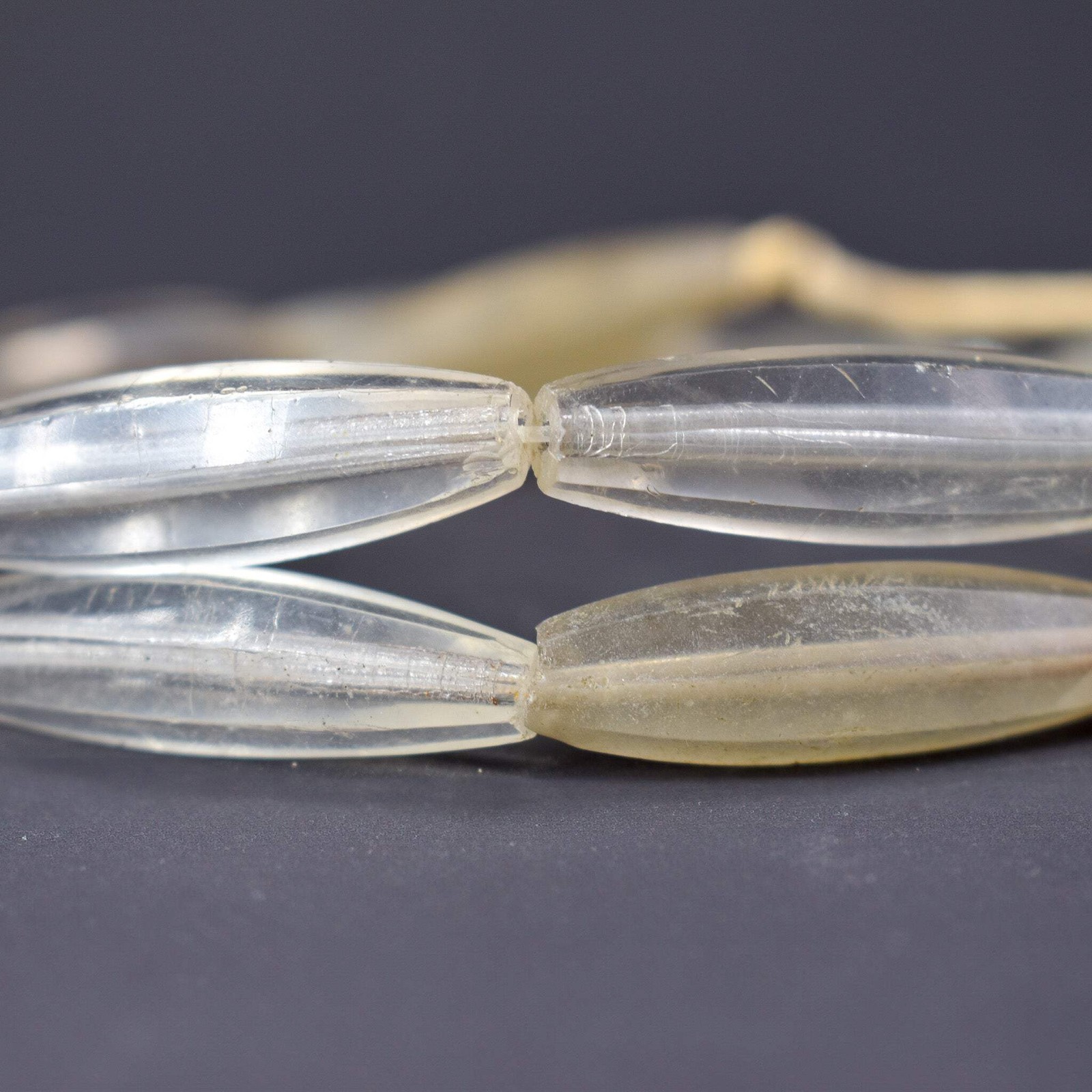 Faceted Bohemian Clear White Trade Beads