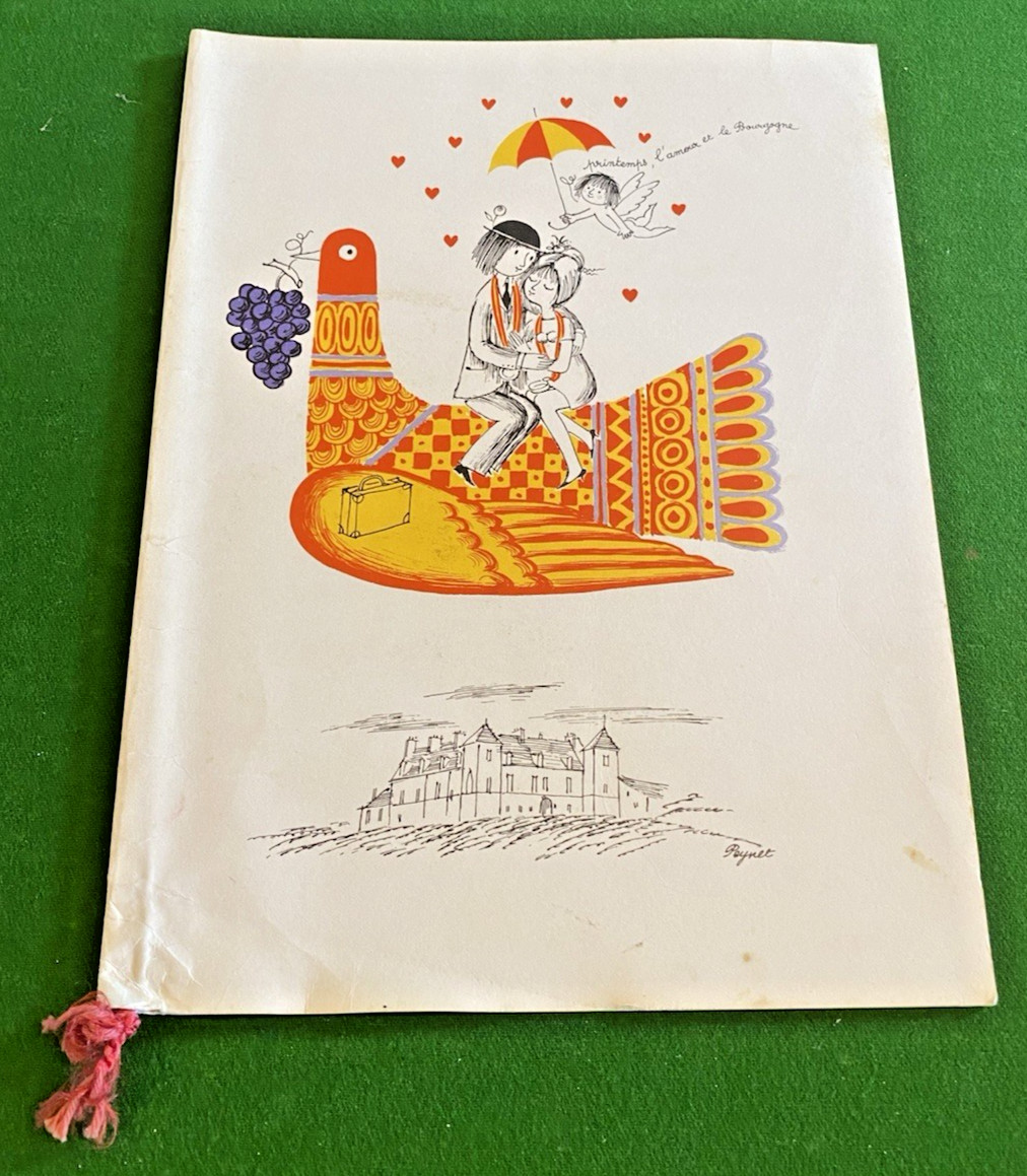 Menu Chapter 374 - Château du Clos Peugeot - 6/6/1970 - Illustrated by R. PEYNET
