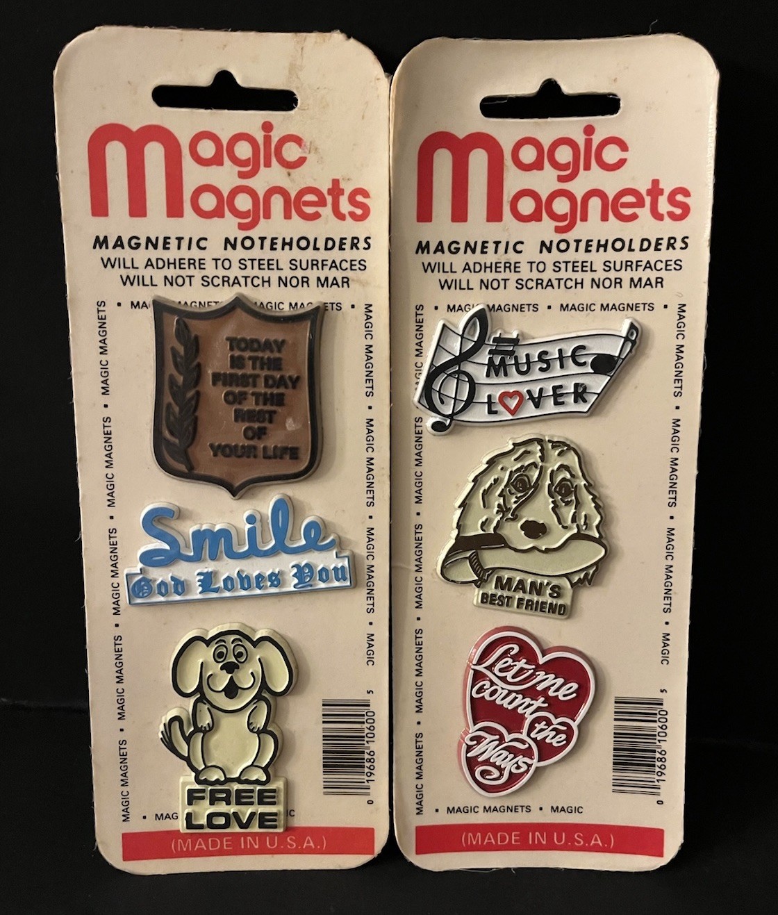 New Old Stock Vintage Magic Magnets 1970’s Sealed Packages New Old Stock Vintage Magic Magnets 1970’s Sealed Packages