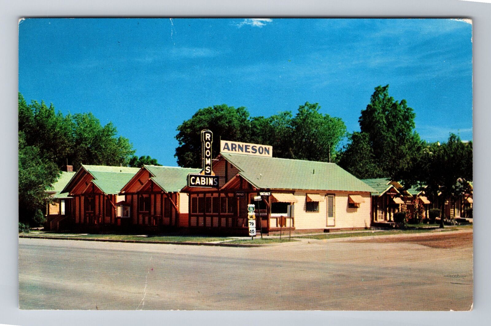 Rapid City SD-South Dakota, Arneson Motel, Cabins, Advertising, Vintage Postcard
