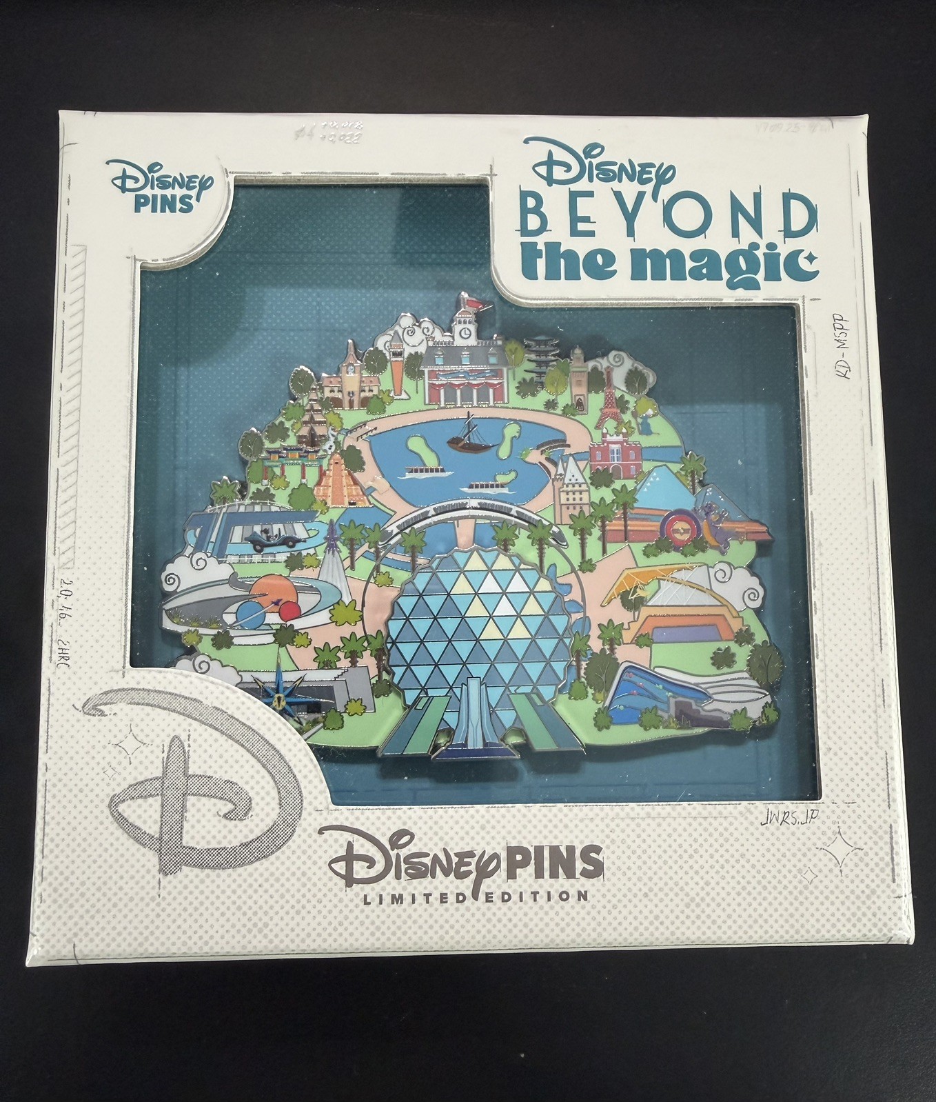 2026 Disney D23 Beyond the Magic Epcot Map Pin LE 300 Spaceship Earth