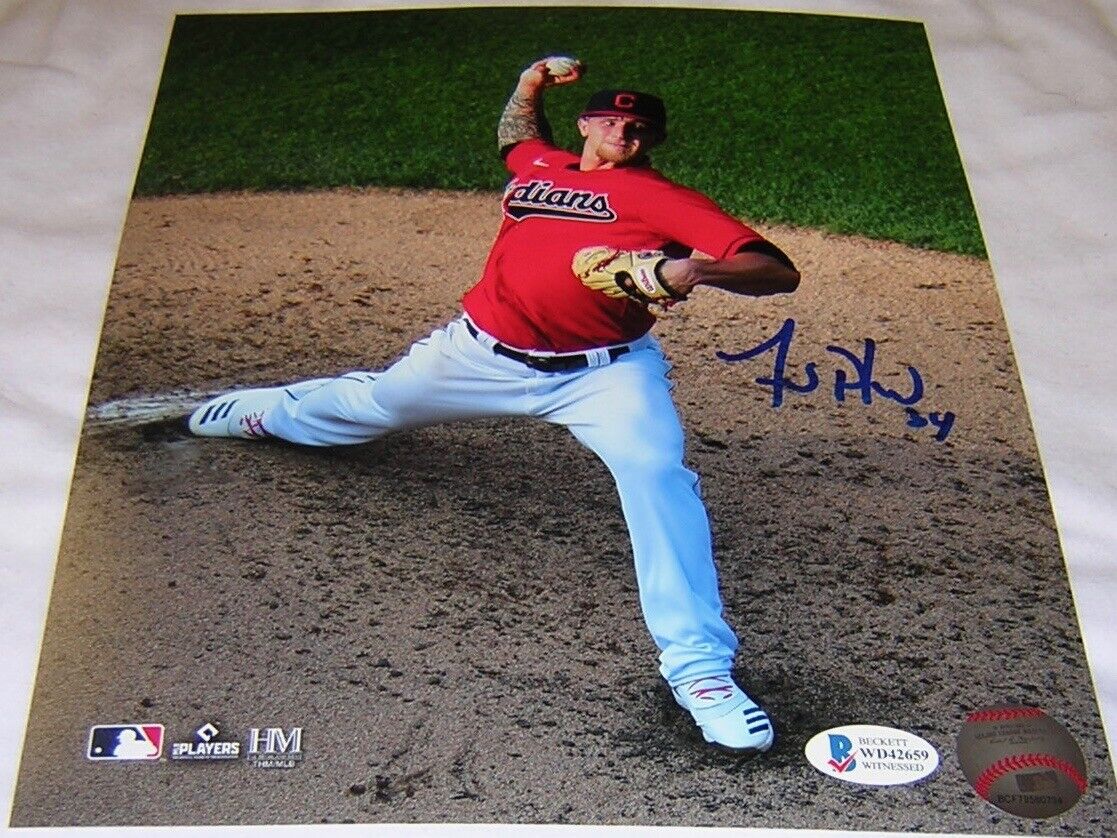 Zach Plesac Cleveland Indians Autographed Signed 8x10 Photo Beckett WITNESS TOP