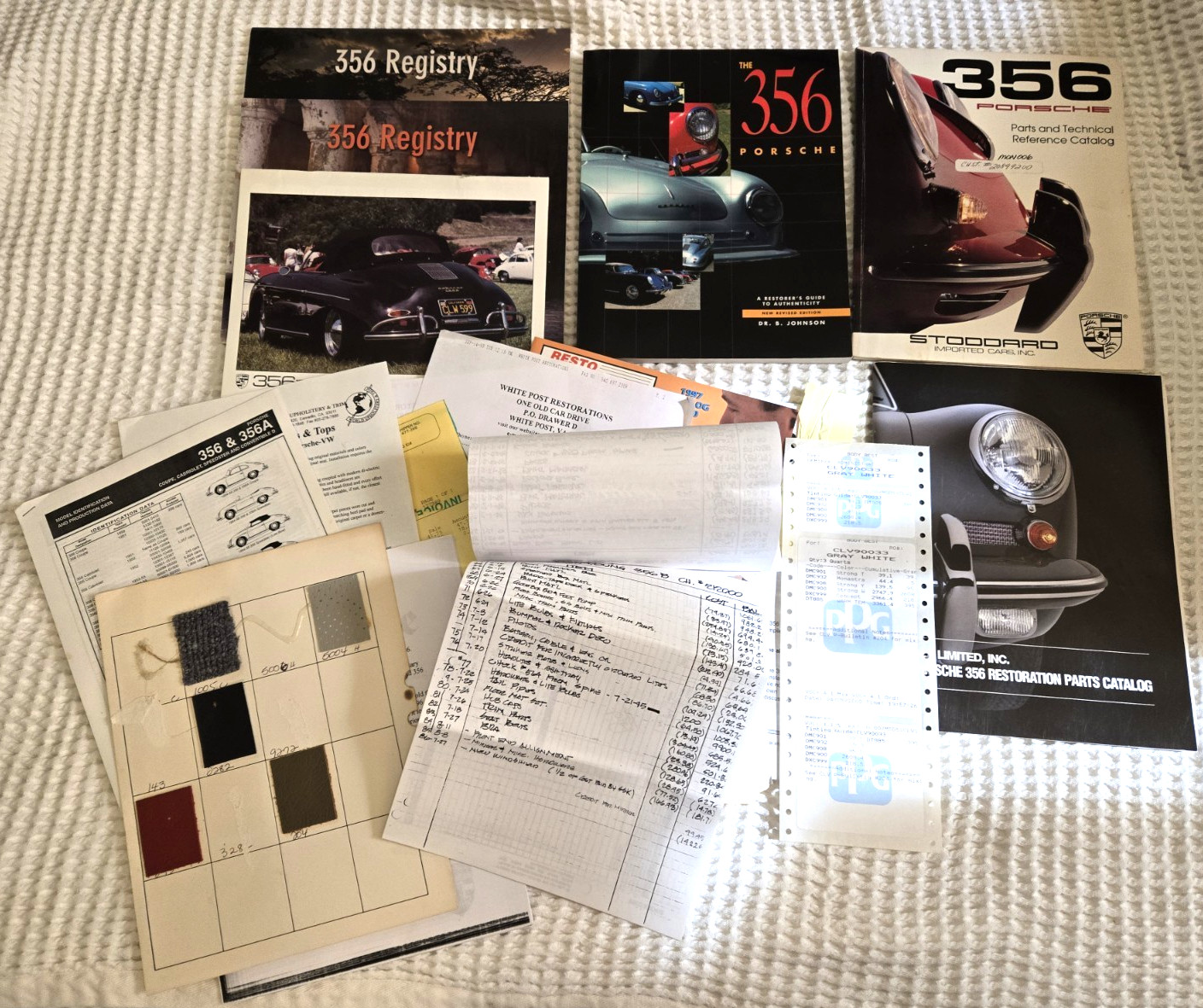 Vintage Porsche 356 Restorer Guide, Book, Catalog Lot & Historical Project Notes