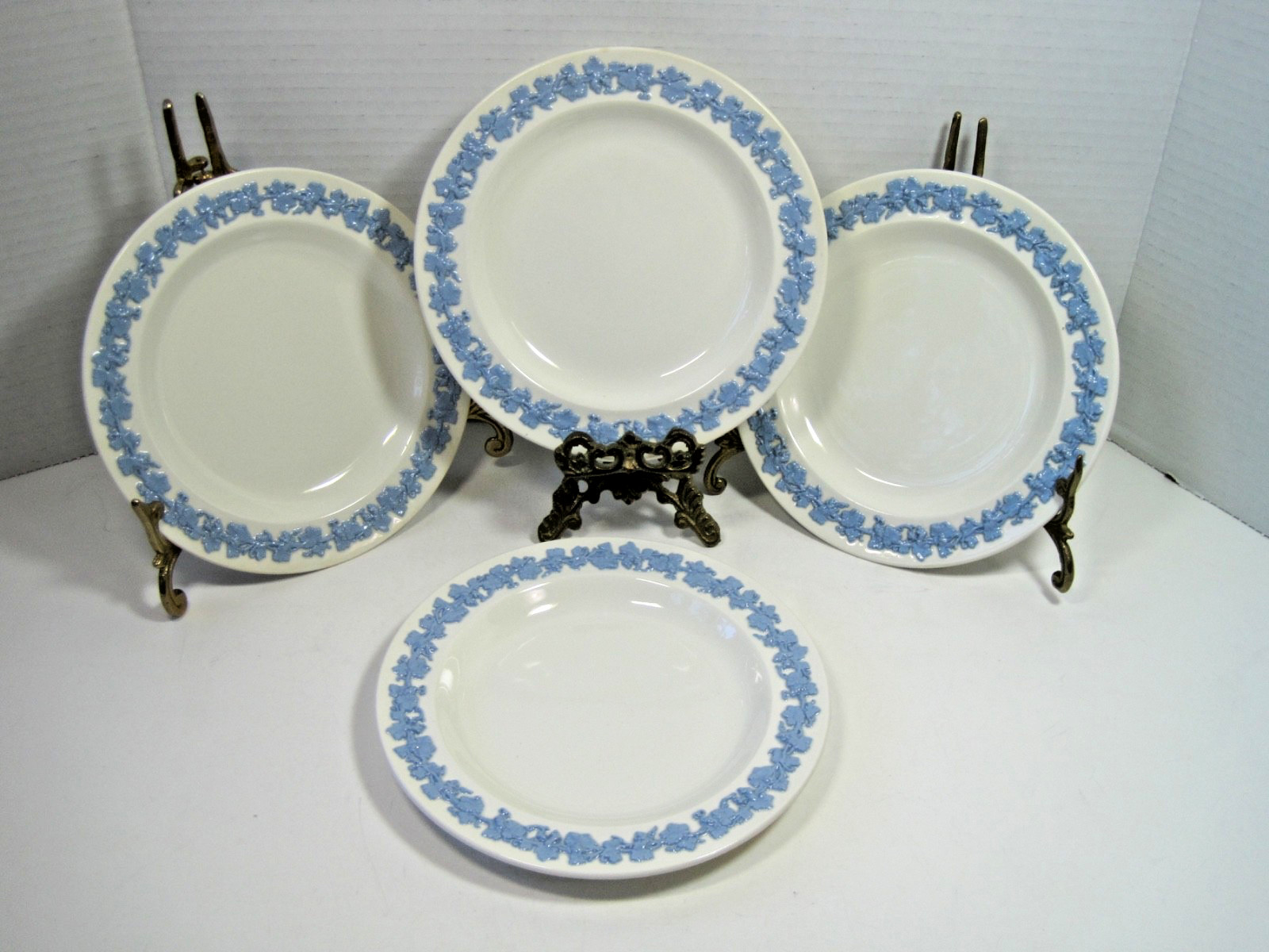 Wedgwood Embossed Queensware Luncheon Plates 9 Wedgwood Embossed Queensware Luncheon Plates 9