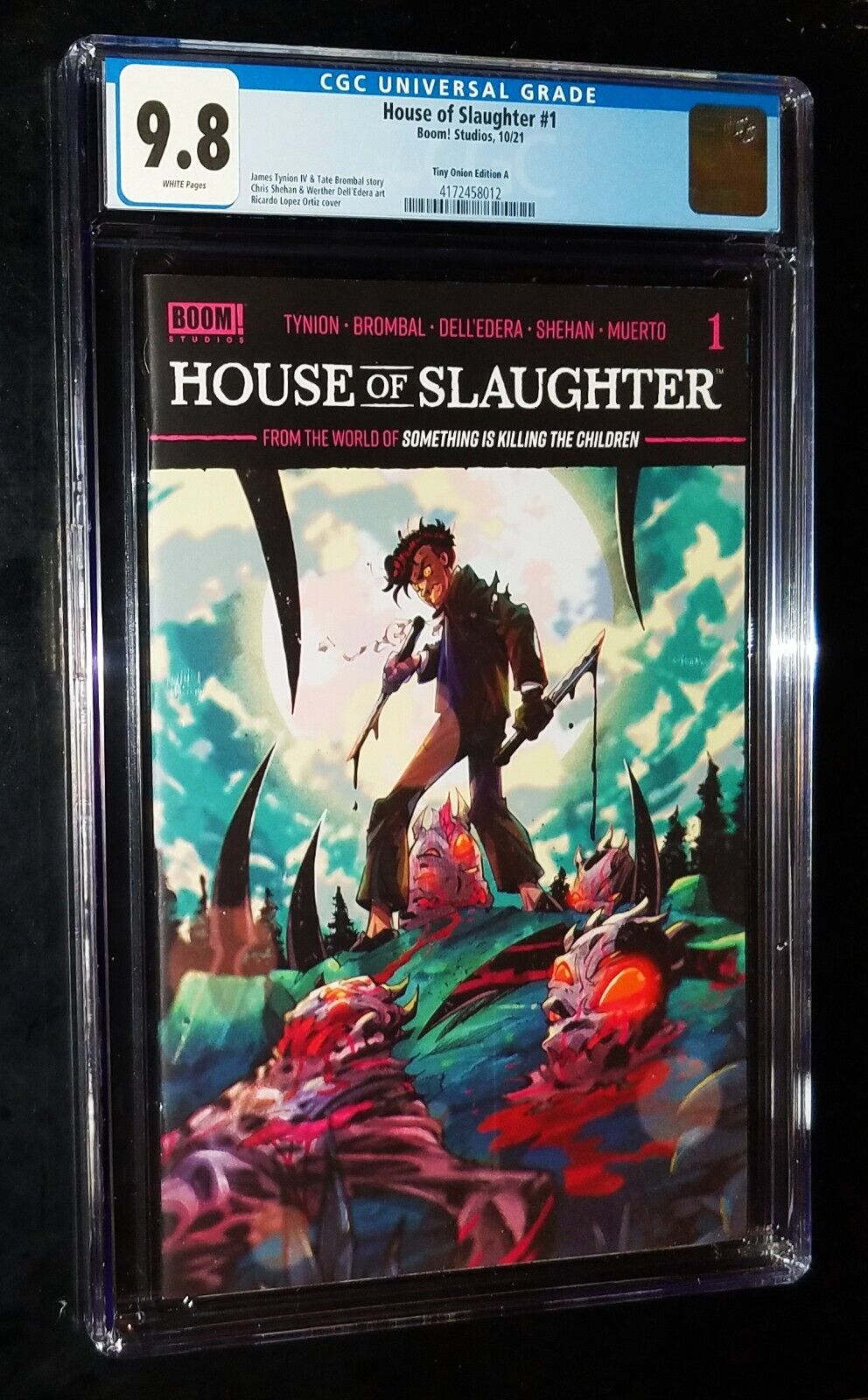 HOUSE OF SLAUGHTER #1 Tiny Onion A 2021 Boom Comics CGC 9.8 NM/MT White Pages