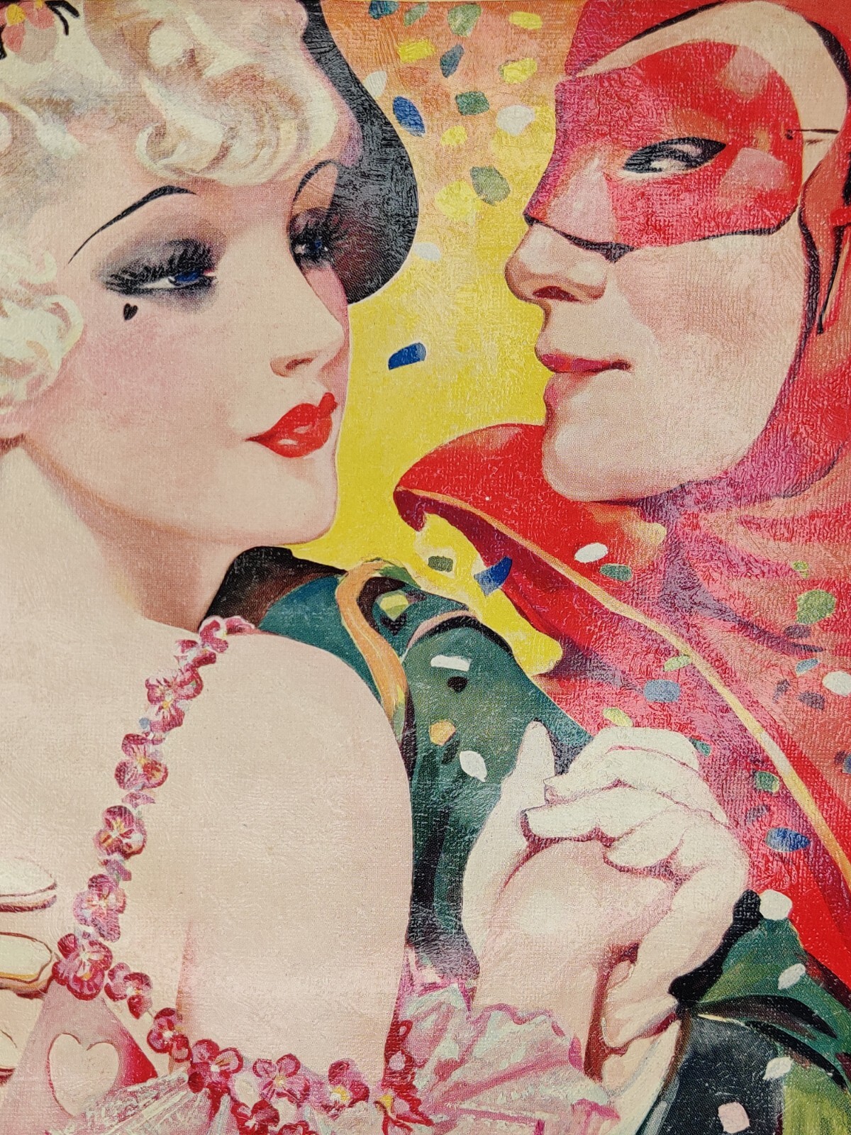 Vintage 1930s Henry Clive Art Deco Rare Pin-Up Textured Print Jazz Age Flapper Vintage 1930s Henry Clive Art Deco Rare Pin-Up Textured Print Jazz Age Flapper