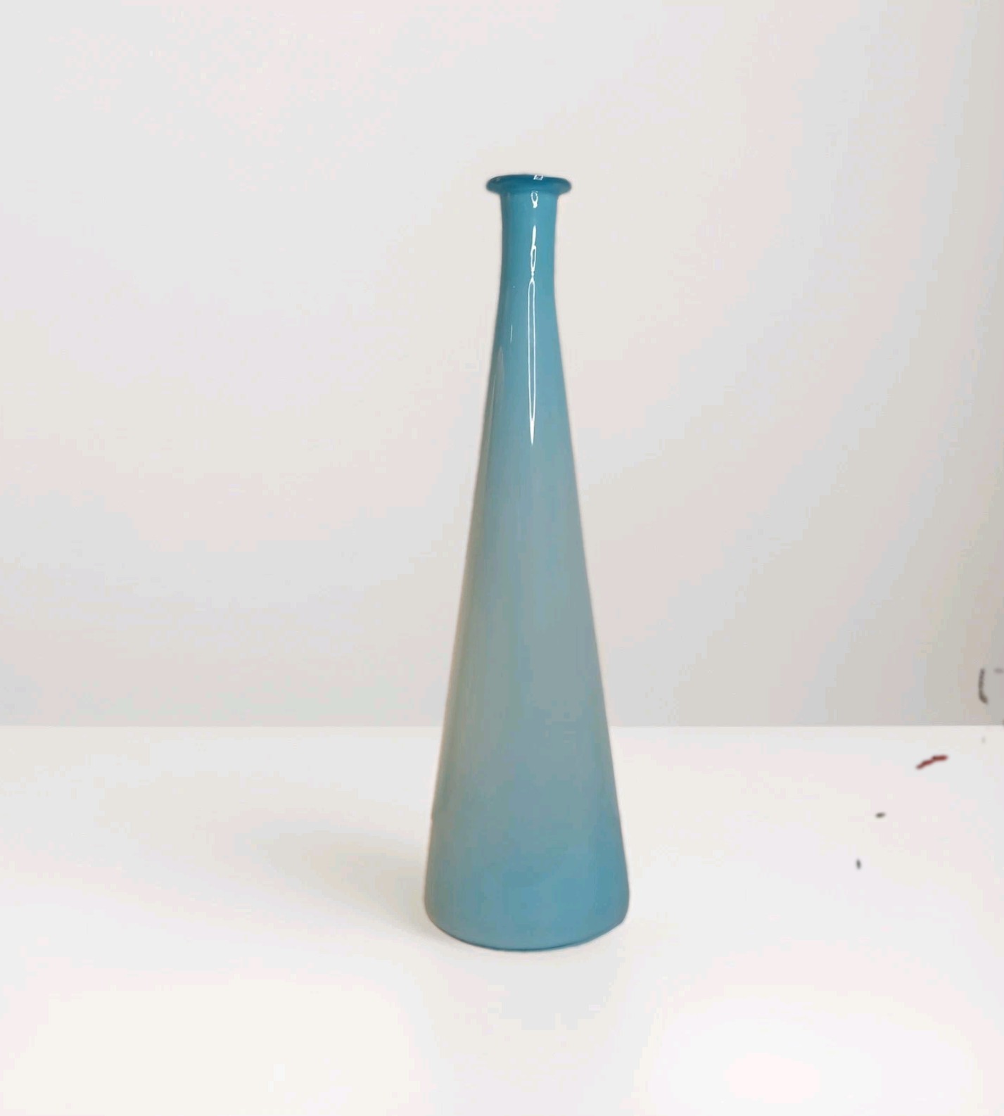 Vintage MCM Italian Art Empoli EPIC Sea Blue Glass Blue Vase 20 Vintage MCM Italian Art Empoli EPIC Sea Blue Glass Blue Vase 20