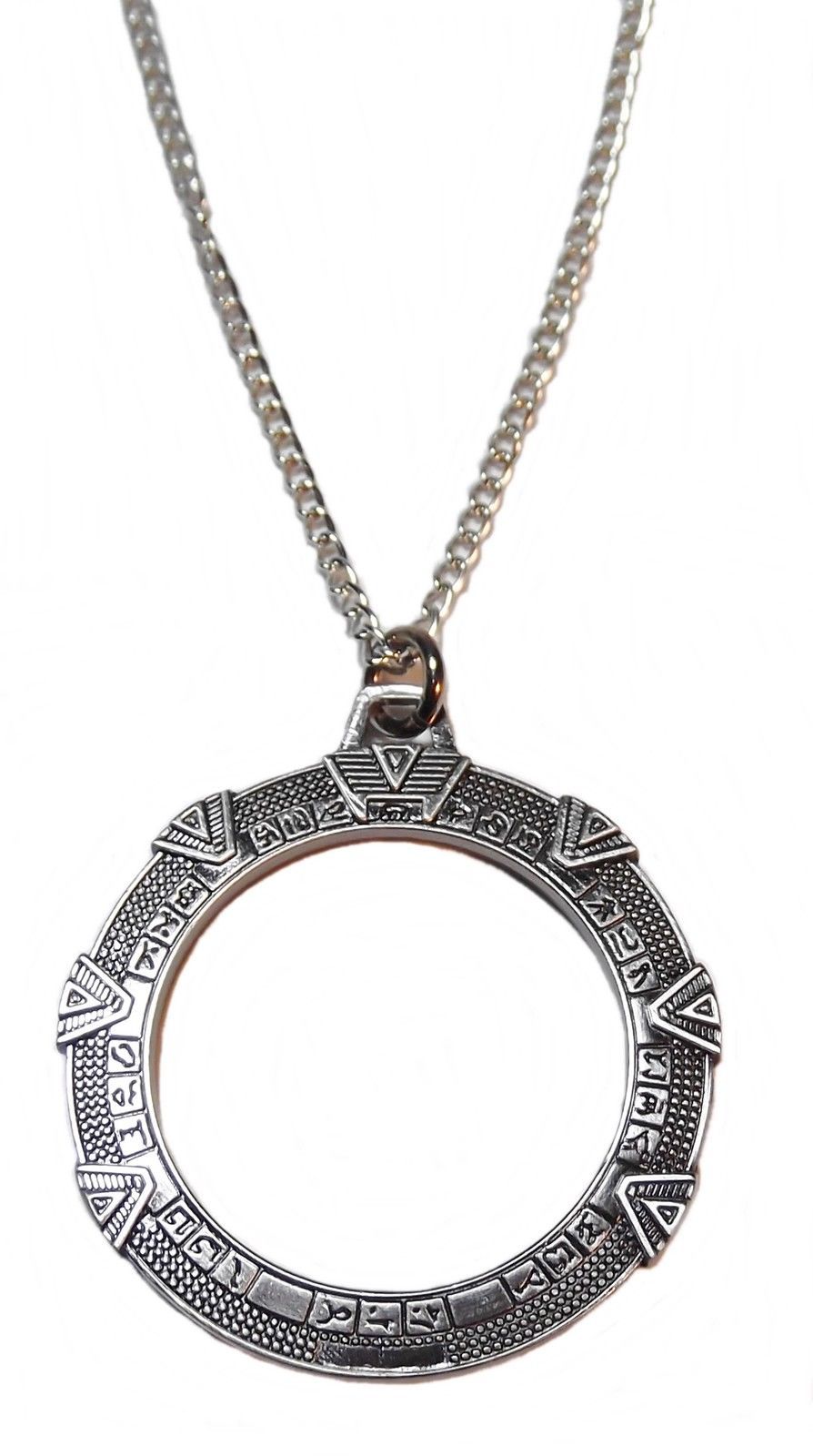 Stargate SG1 TV Series Stargate Antique Silvertoned Metal Necklace Stargate SG1 TV Series Stargate Antique Silvertoned Metal Necklace