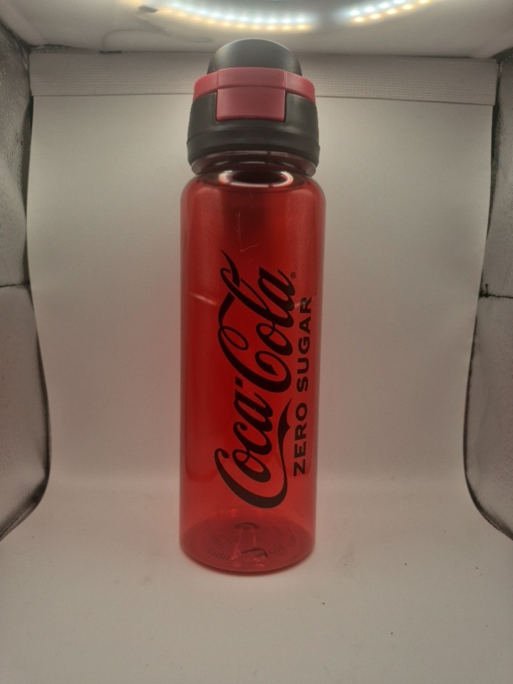 Coca-Cola Zero Sugar Red 32oz Clear Plastic Tumbler Pop Drinking Top Coca-Cola Zero Sugar Red 32oz Clear Plastic Tumbler Pop Drinking Top