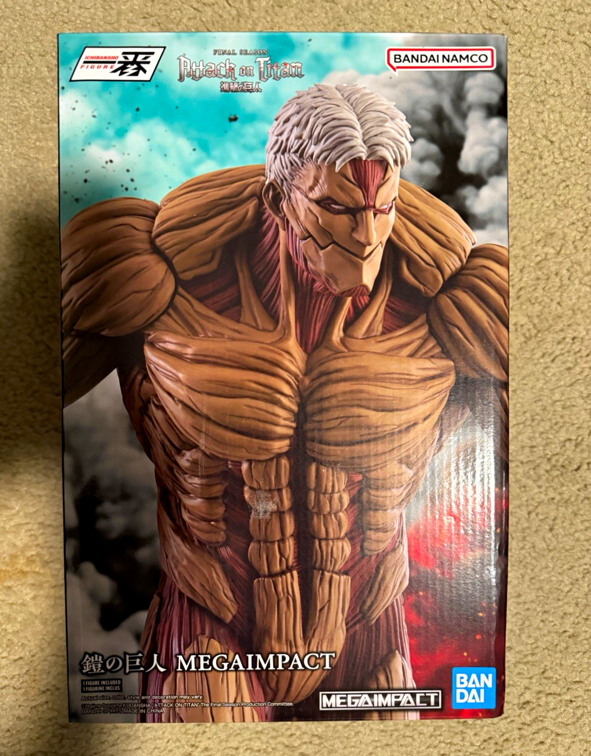 Bandai ichibansho Attack on Titan MEGAIMPACT Armored Titan Figure Boxed Bandai ichibansho Attack on Titan MEGAIMPACT Armored Titan Figure Boxed